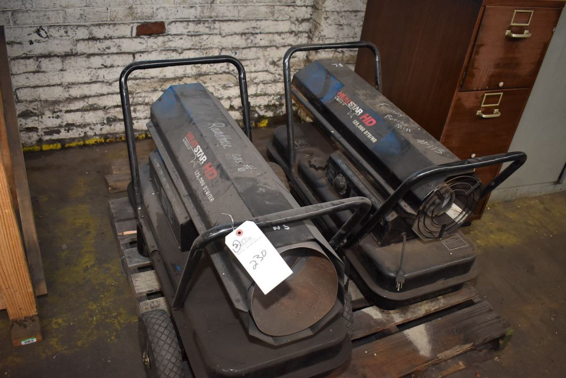 (2) Enerco Heatstar 125,000 BTU/HR Torpedo Type Heaters