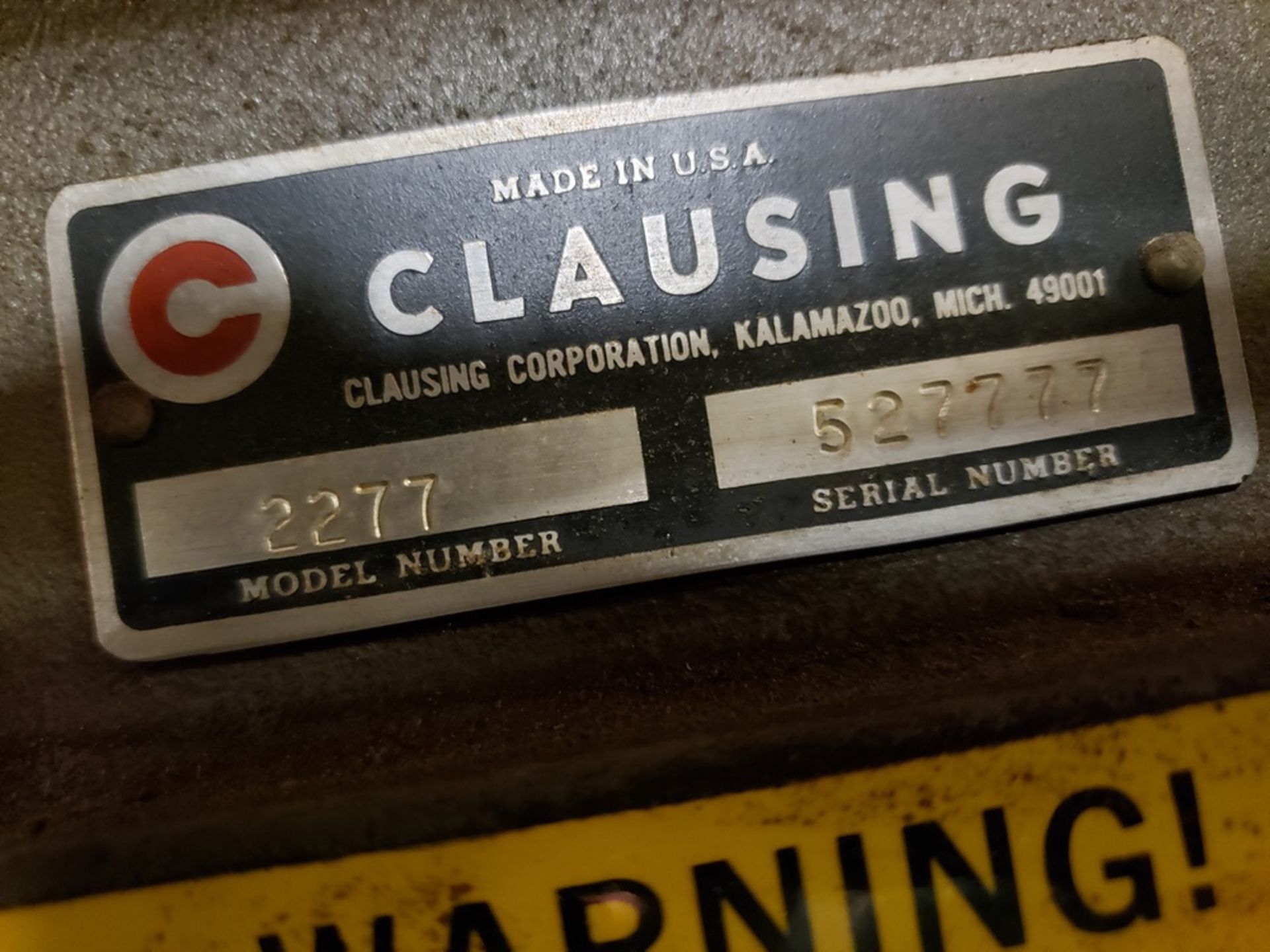 Clausing Drill Press, M# 2277 | Rig Fee: $125 - Image 2 of 2