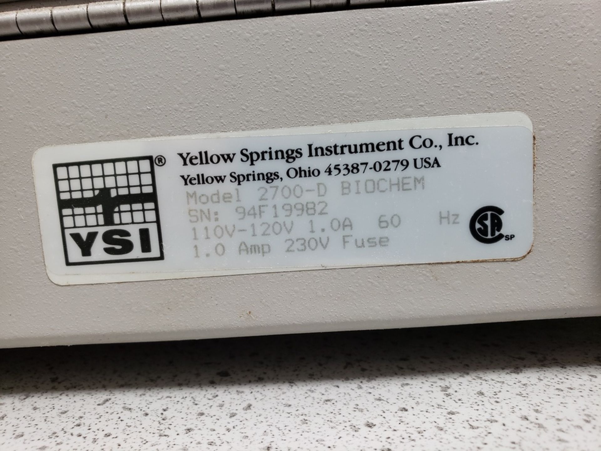 Yellow Springs Instrument Select Biochemistry Analyzer, M# 2700-D Biochem | Rig Fee: $100 - Image 2 of 2