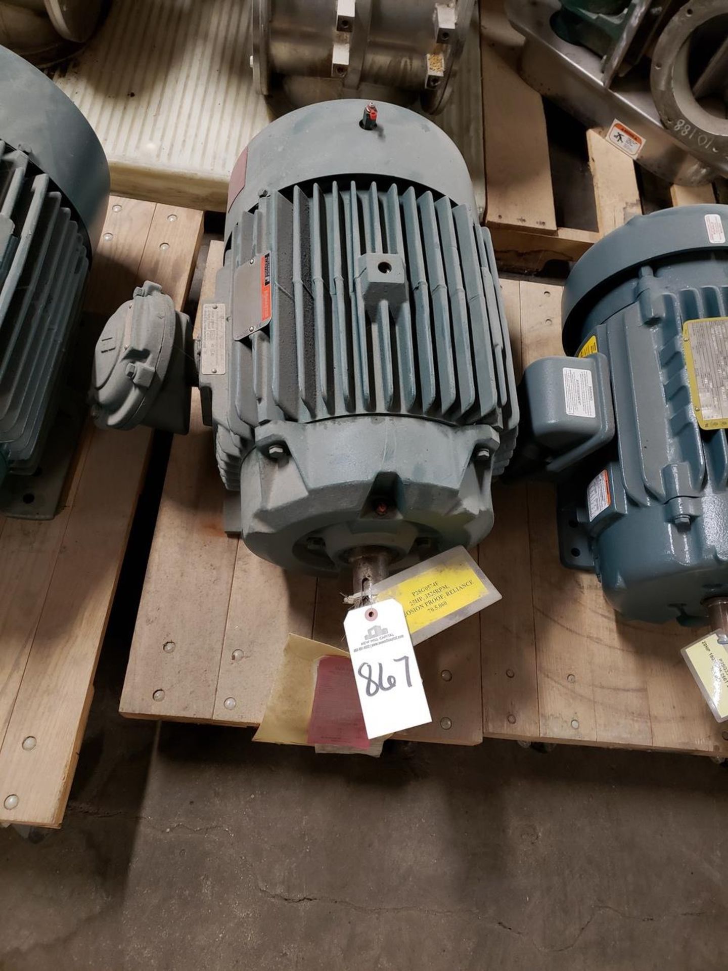 Reliance Electric Motor, 25 HP - Subject to Bulk Bid Lot 845B -The Greater of | Rig Fee: No Charge