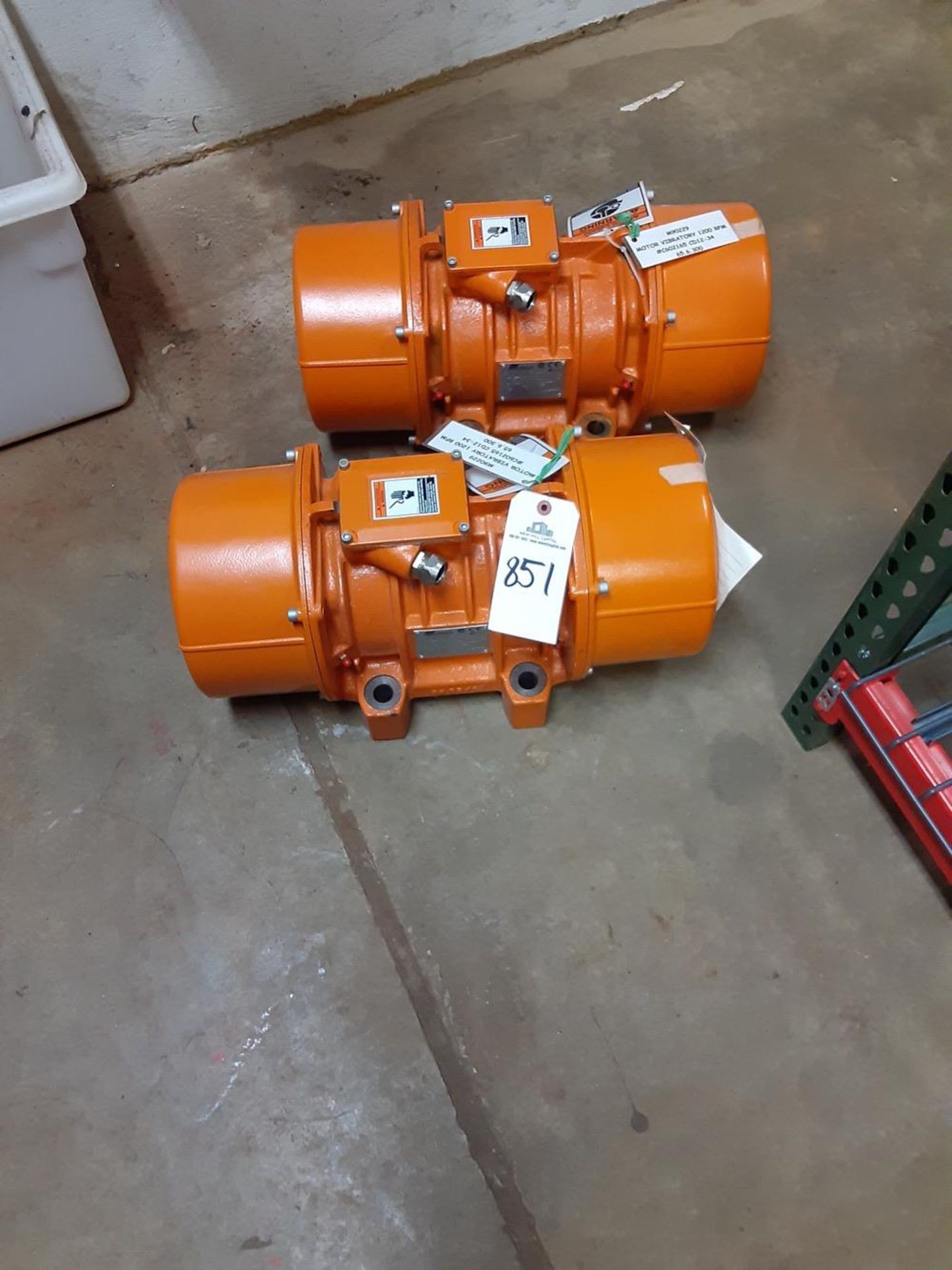 Lot of (2) Vibratory Motors, 1.29 HP - Subject to Bulk Bid Lot 845B -The Great | Rig Fee: No Charge