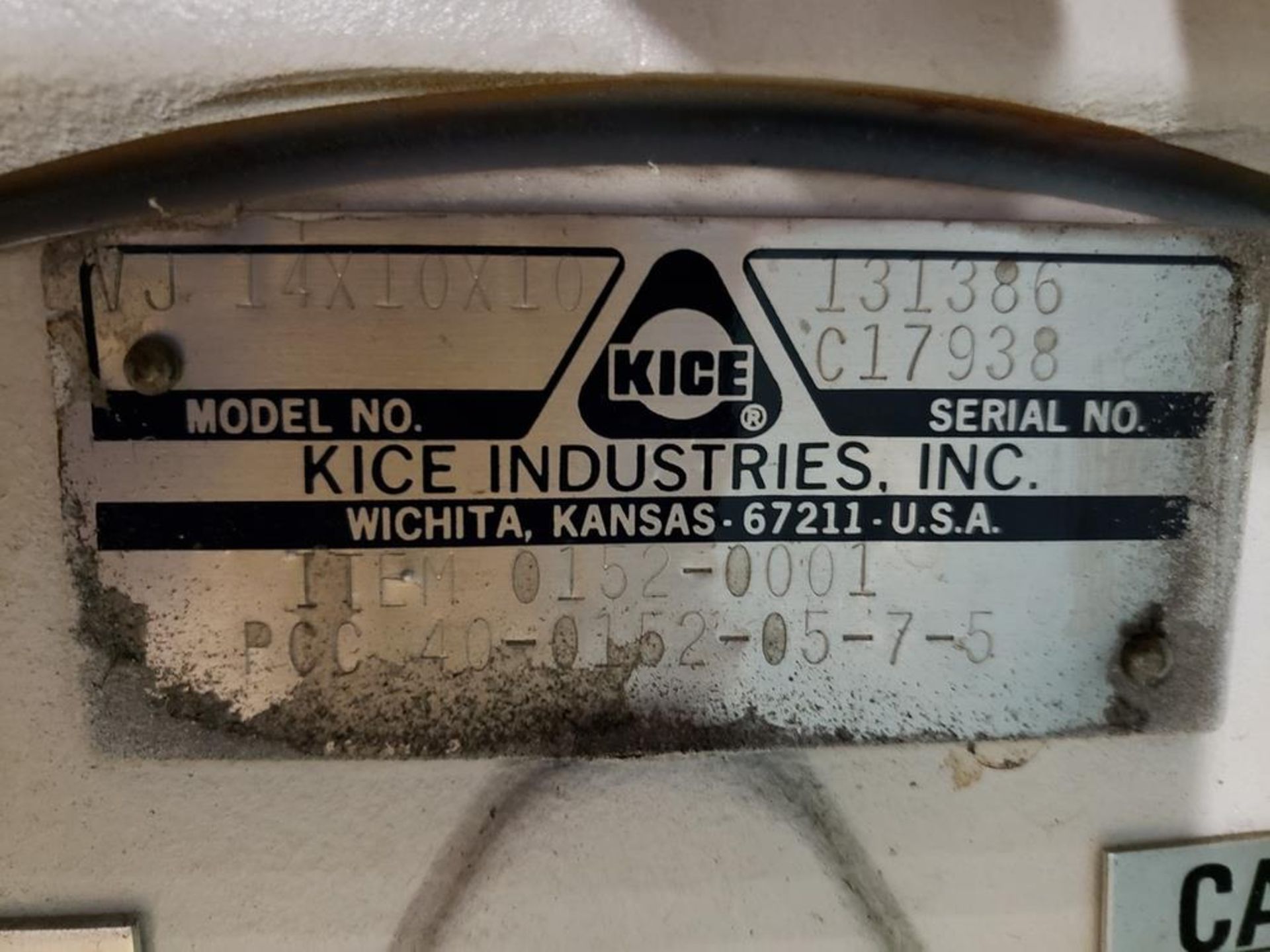 Kice Rotary Valve, M# VJ 14X10X10 - Subject to Bulk Bid Lot 942B -The Greater | Rig Fee: No Charge - Image 2 of 2