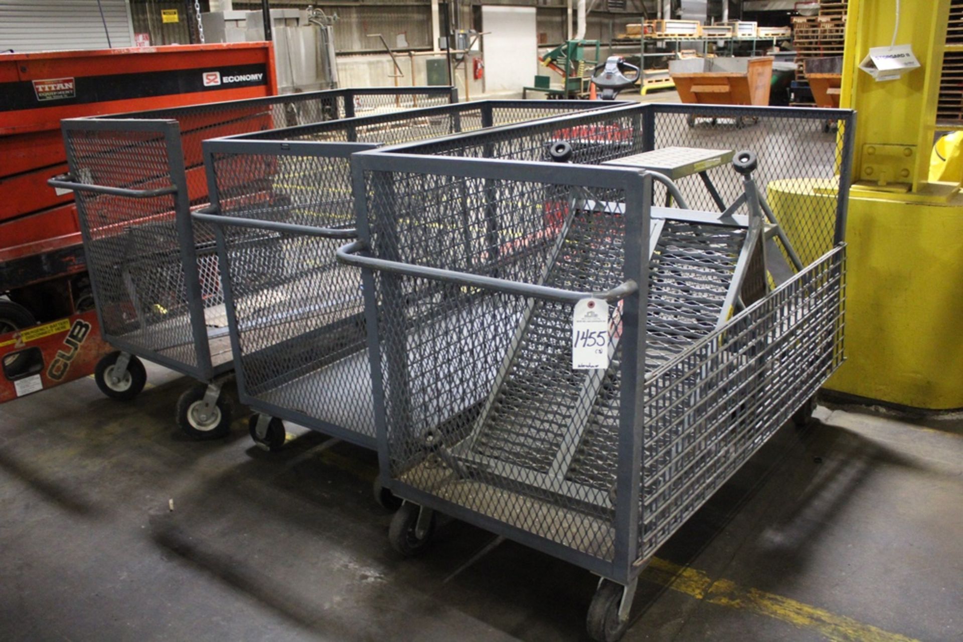 Lot of (3) Wire Mesh Carts | Rig Fee: $100