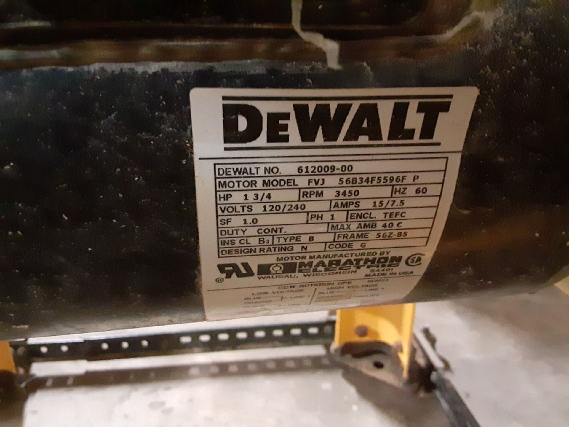 Dewalt Table Saw, M# 612009-00 | Rig Fee: $50 - Image 2 of 2