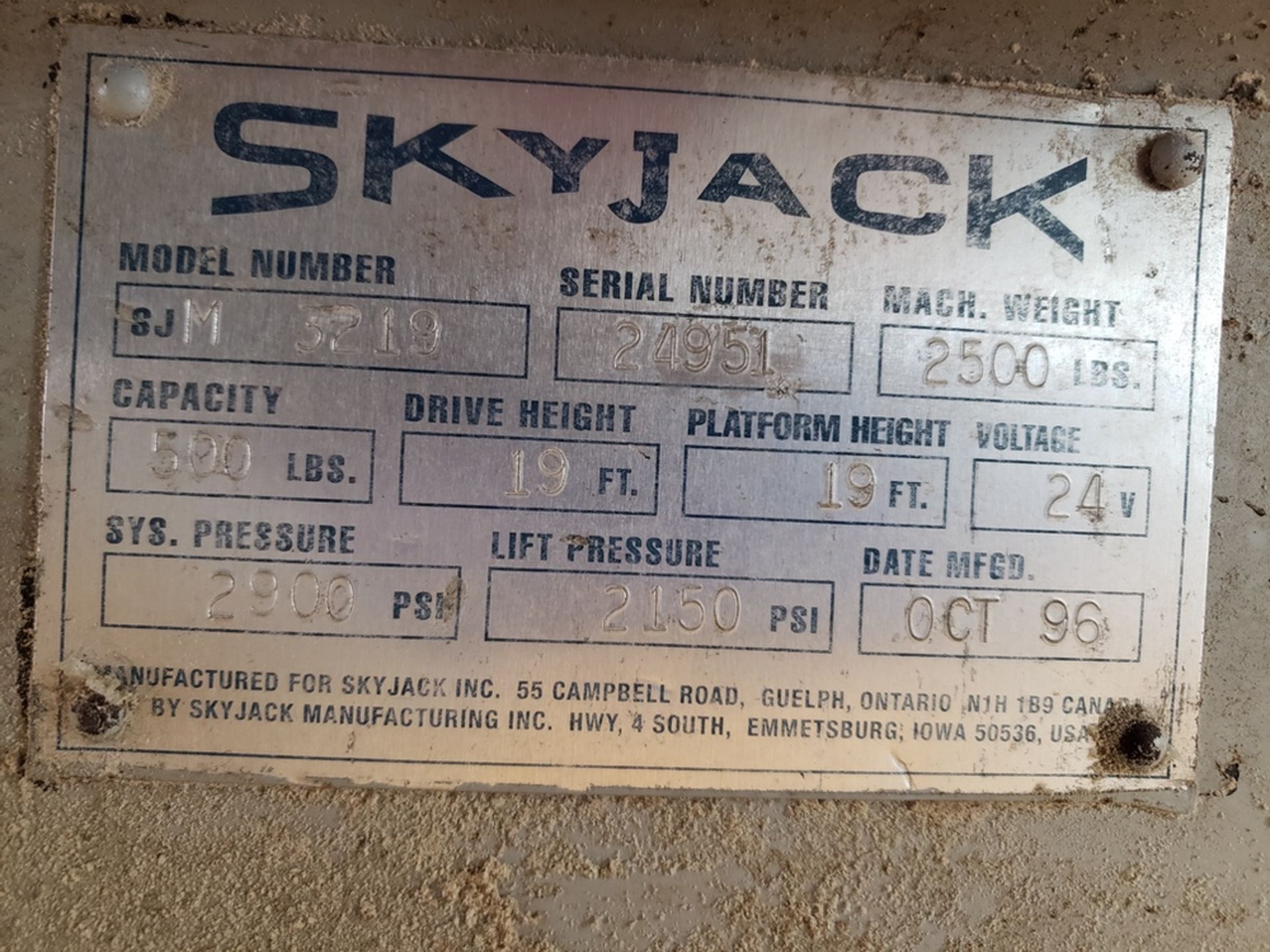 Skyjack Scissor Lift, SJM3219, S/N 24851 | Rig Fee: $200 - Image 2 of 2