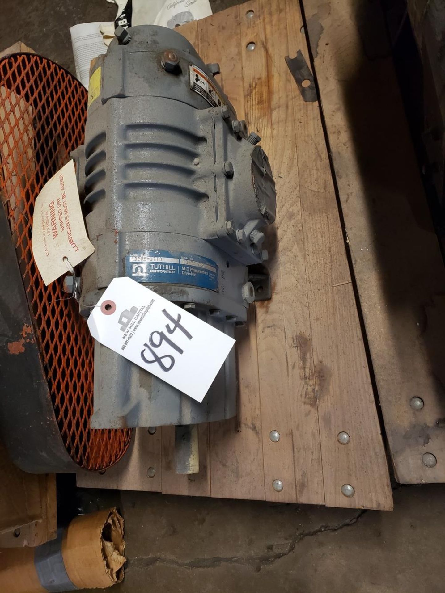 Tuthill Rotary Positive Displacement Blower, M# 3206-17T3 - Subject to Bulk Bid Lo | Rig Fee: $50