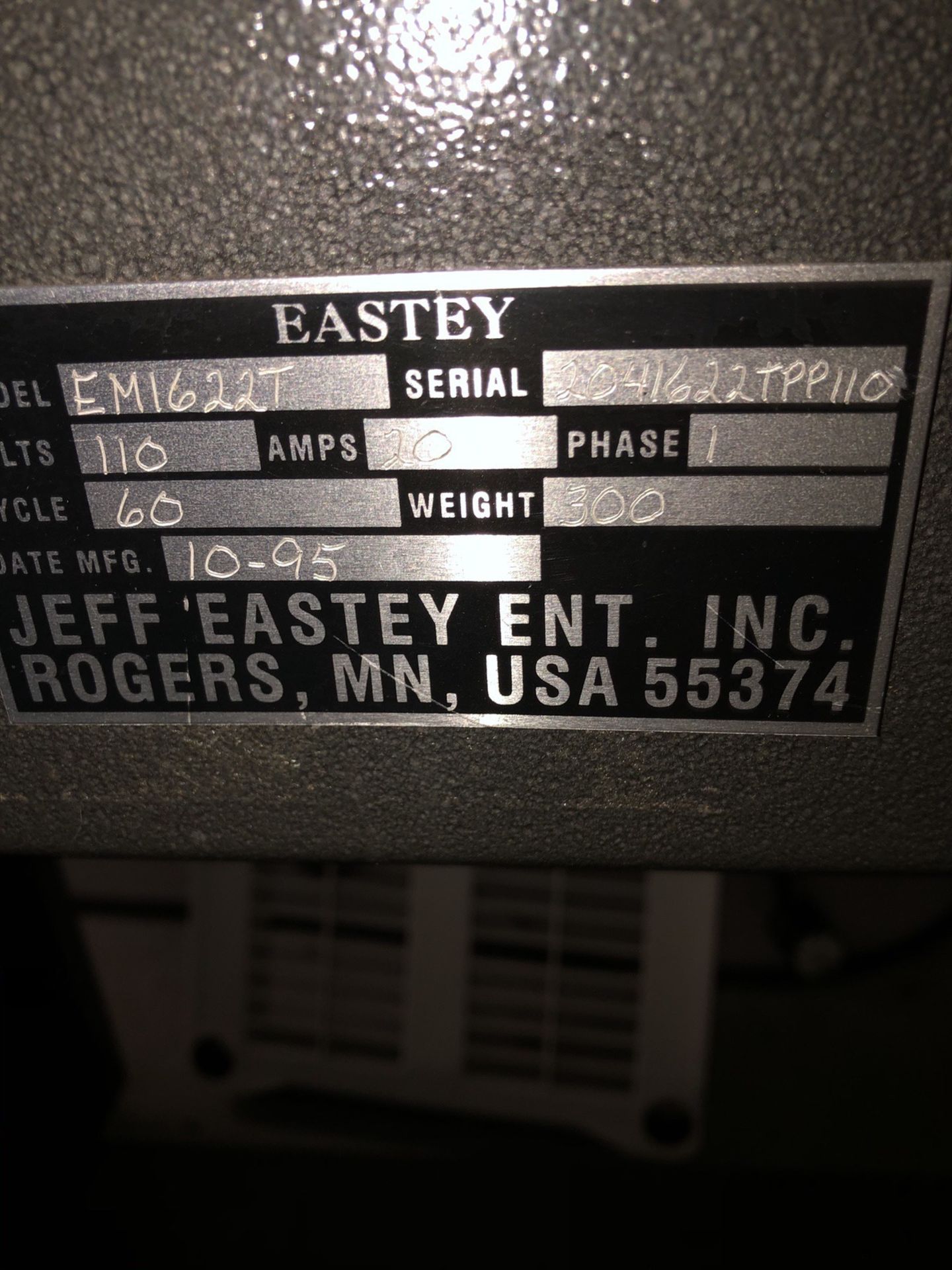 Easty Model EMI622T L Bar Sealer, S/N: 2041622TPP110 And Model ETI608 Heat Tunnel | Rig Fee: $100 - Image 7 of 7