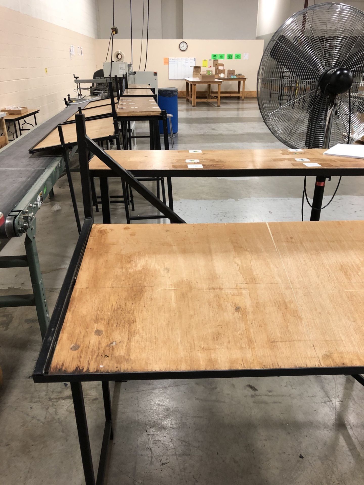 (9) Wood Pack Off Table With Black Mild Steel Frame | Rig Fee: $0 - Image 4 of 5