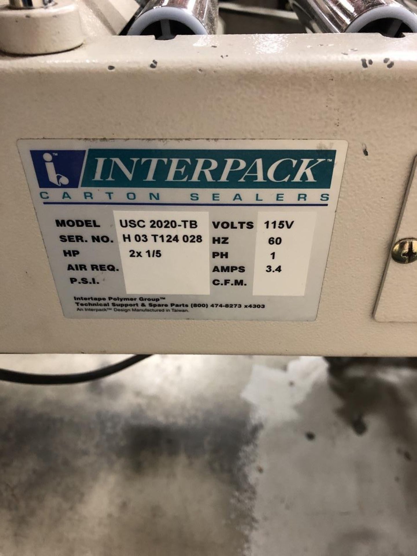 Interpack Model USC 2020-TB Top And Bottom Box Taper, S/N: H03 T124 028 | Rig Fee: $75 - Image 4 of 4