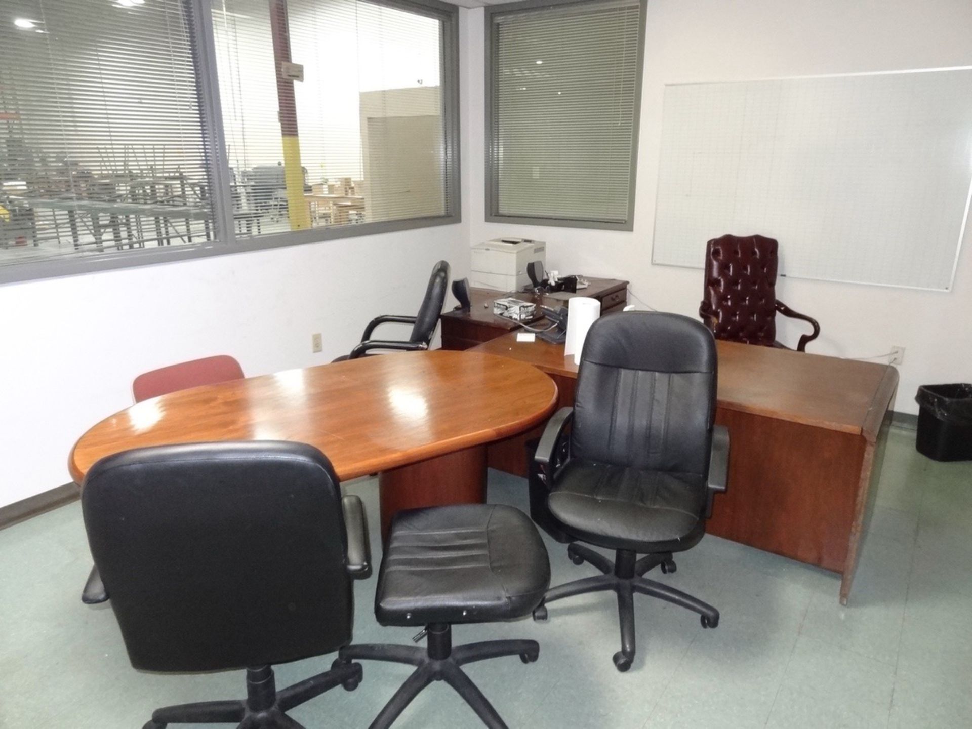 Office 13 - Desk And Chair, Oval Table And 4 Chairs | Rig Fee: See Full Desc