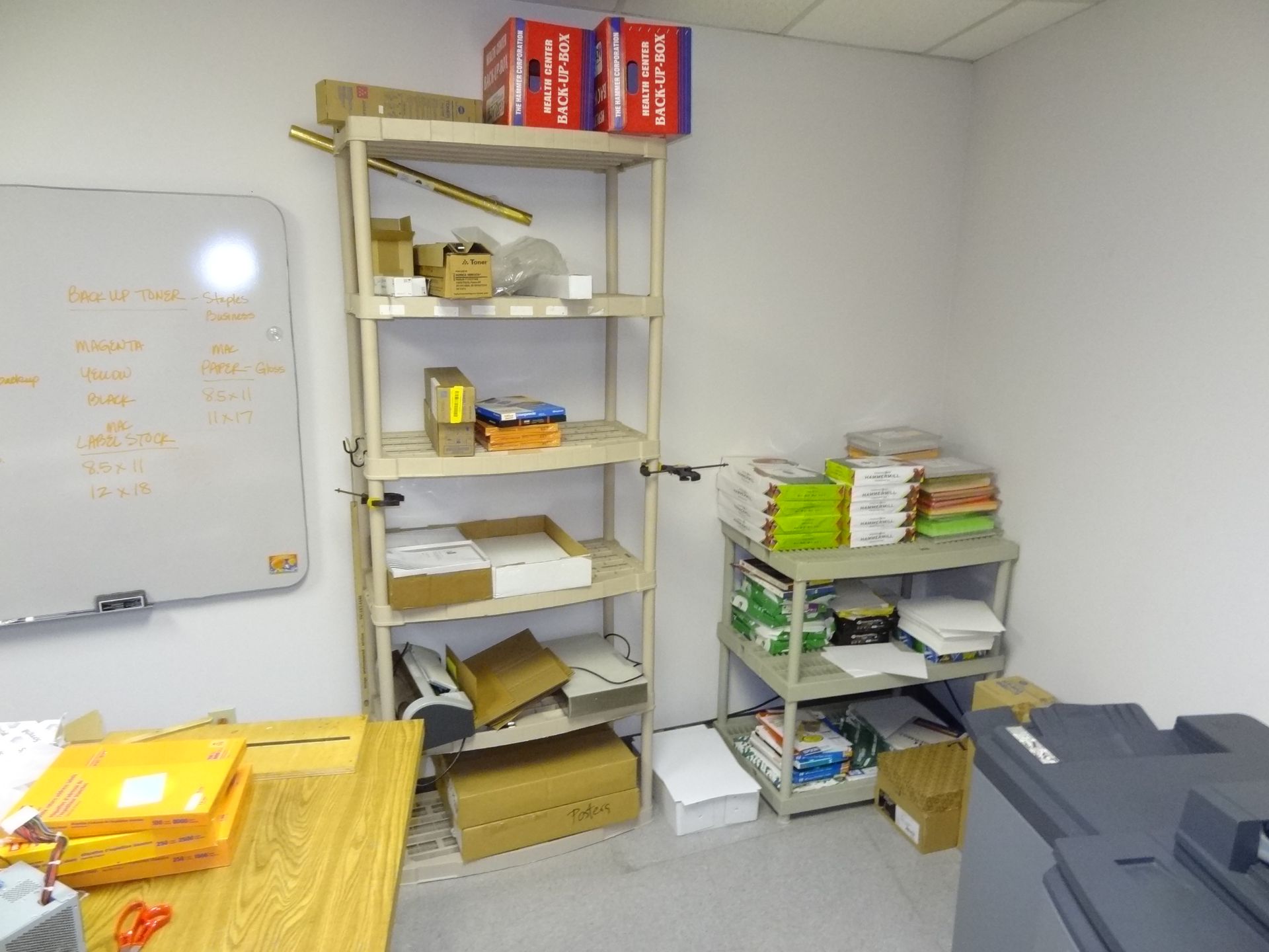 Art Room - 4 Vertical File Cabinets, 4 X 9 Elevated Worktable, Desk And 2 | Rig Fee: See Full Desc - Image 3 of 6