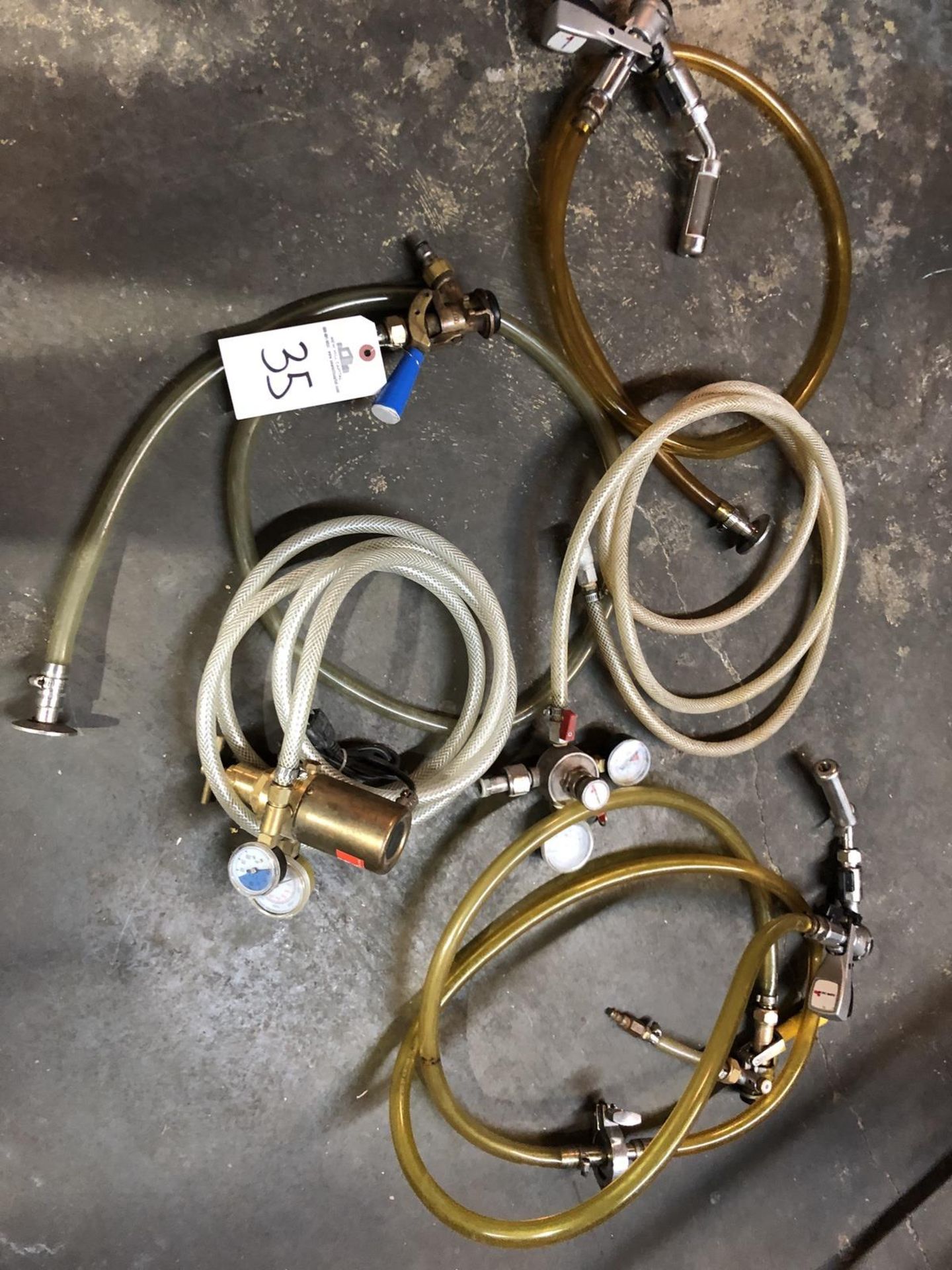 Lot of Keg Tags, Fittings, and Hoses (Qty: 5) - Subj to Bulk | Rig Fee: $0