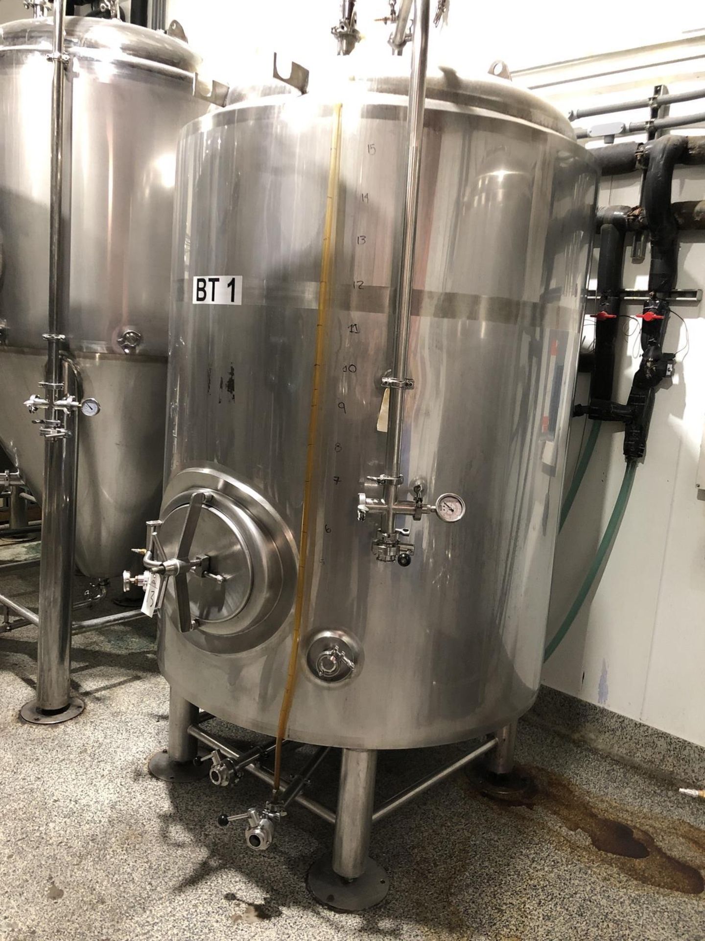 2012 Pacific Brewing 15 BBL Brite Tank, Glycol Jacketed, Approx Dims - Subj to Bulk | Rig Fee: $350