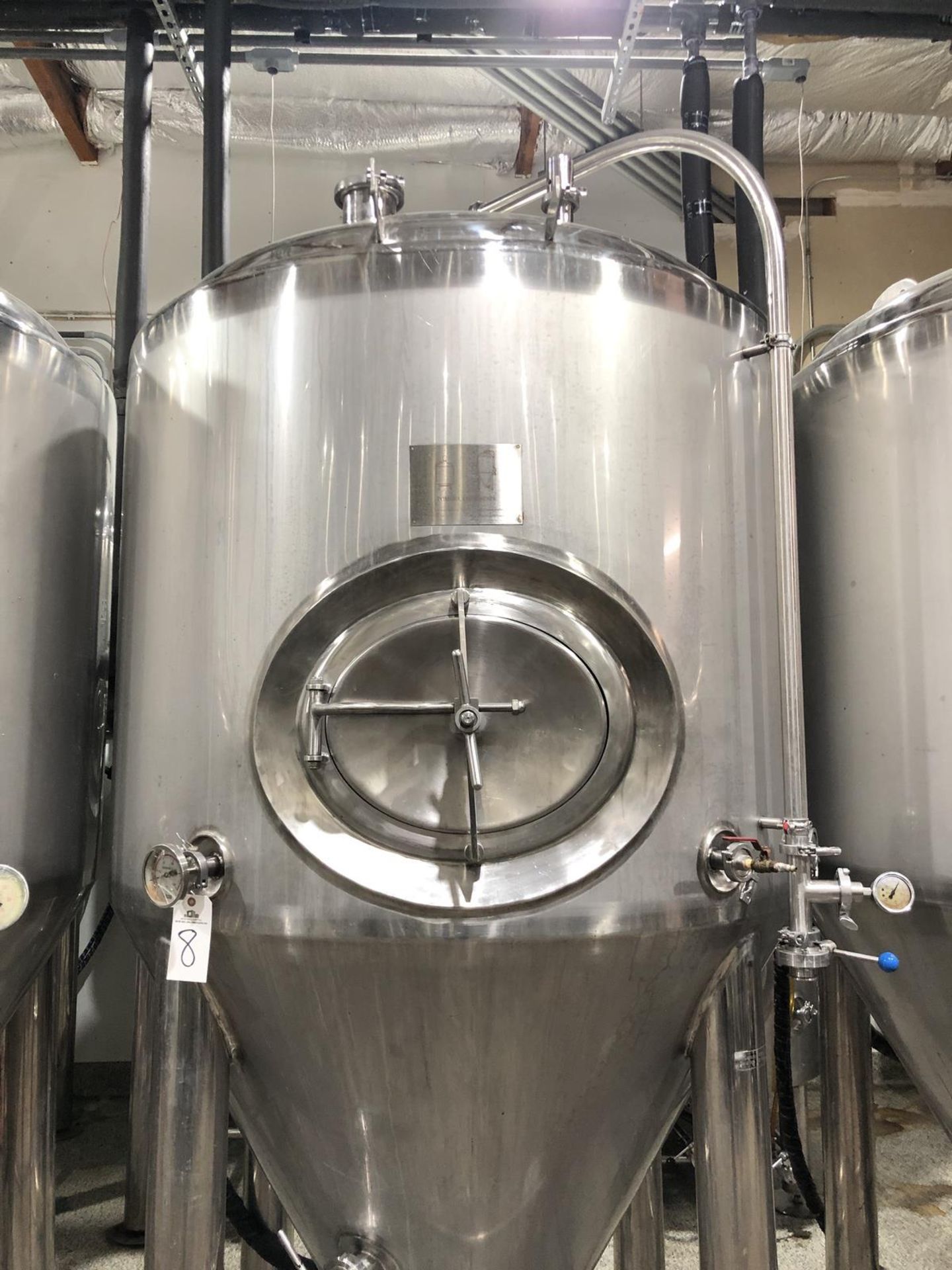 2012 Pacific Brewing 15 BBL Fermenter, Glycol Jacketed, Approx Dims: - Subj to Bulk | Rig Fee: $350 - Image 3 of 10