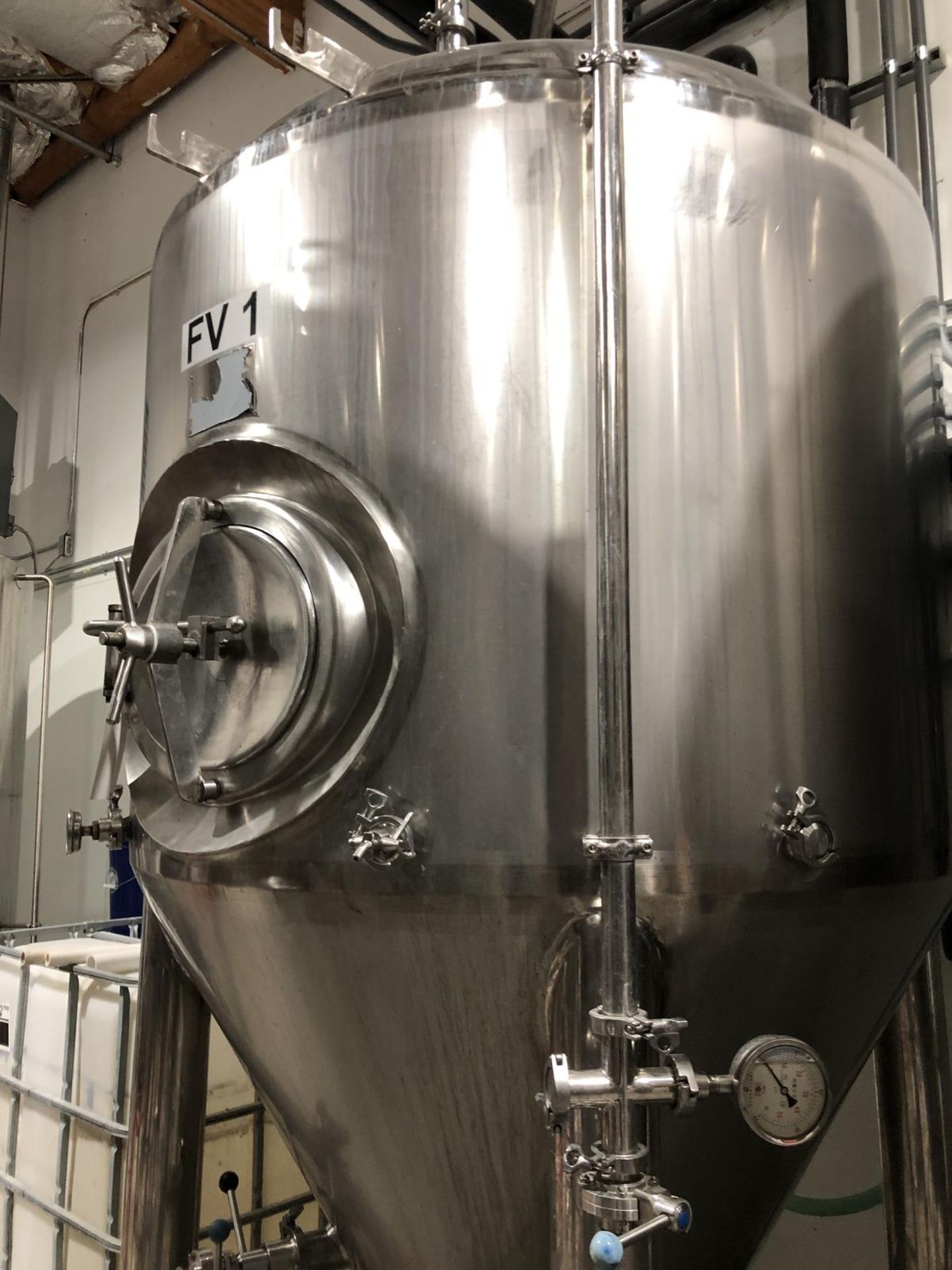 2012 Pacific Brewing 15 BBL Fermenter, Glycol Jacketed, Approx Dims: - Subj to Bulk | Rig Fee: $350 - Image 5 of 11