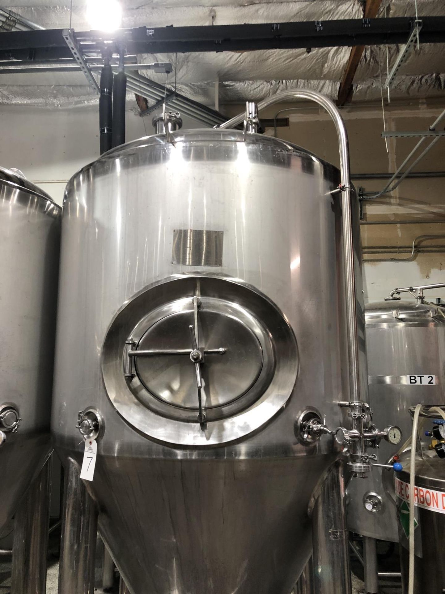 2012 Pacific Brewing 15 BBL Fermenter, Glycol Jacketed, Approx Dims: - Subj to Bulk | Rig Fee: $350 - Image 3 of 10