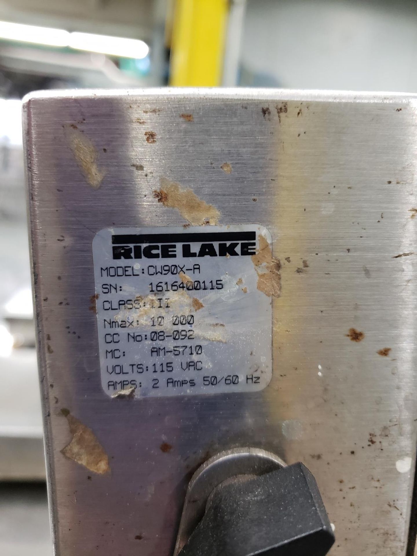 Rice Lake Bench Top Scale, M# CW90X-A, S/N 1616400115 | Rig Fee $25 - Image 2 of 2