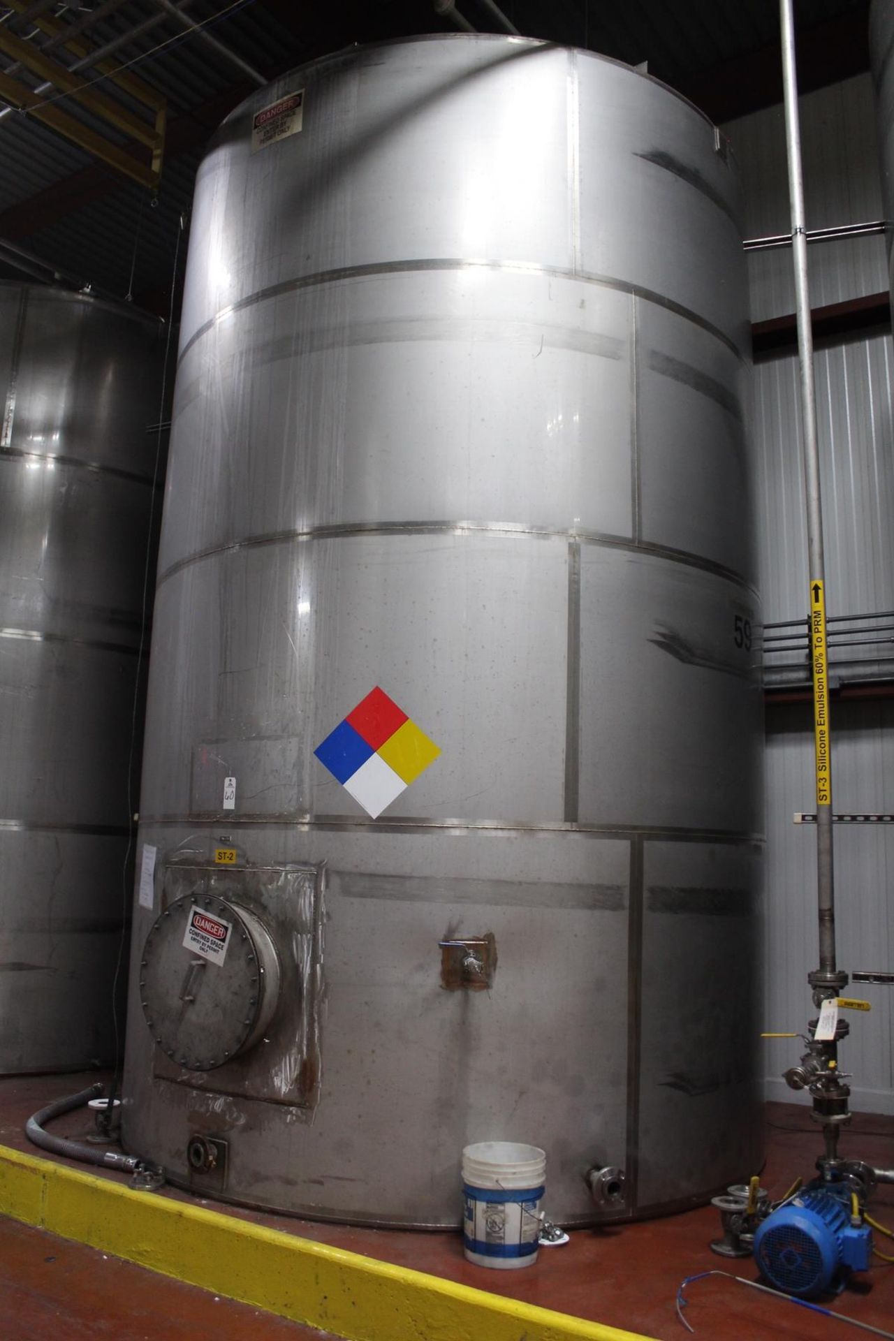 Stainless Steel 11,500 Gallon Storage Tank, 10'6" Dia., 17'4" O.A.H., (Ref. ST-2), F | Rig Fee $4000