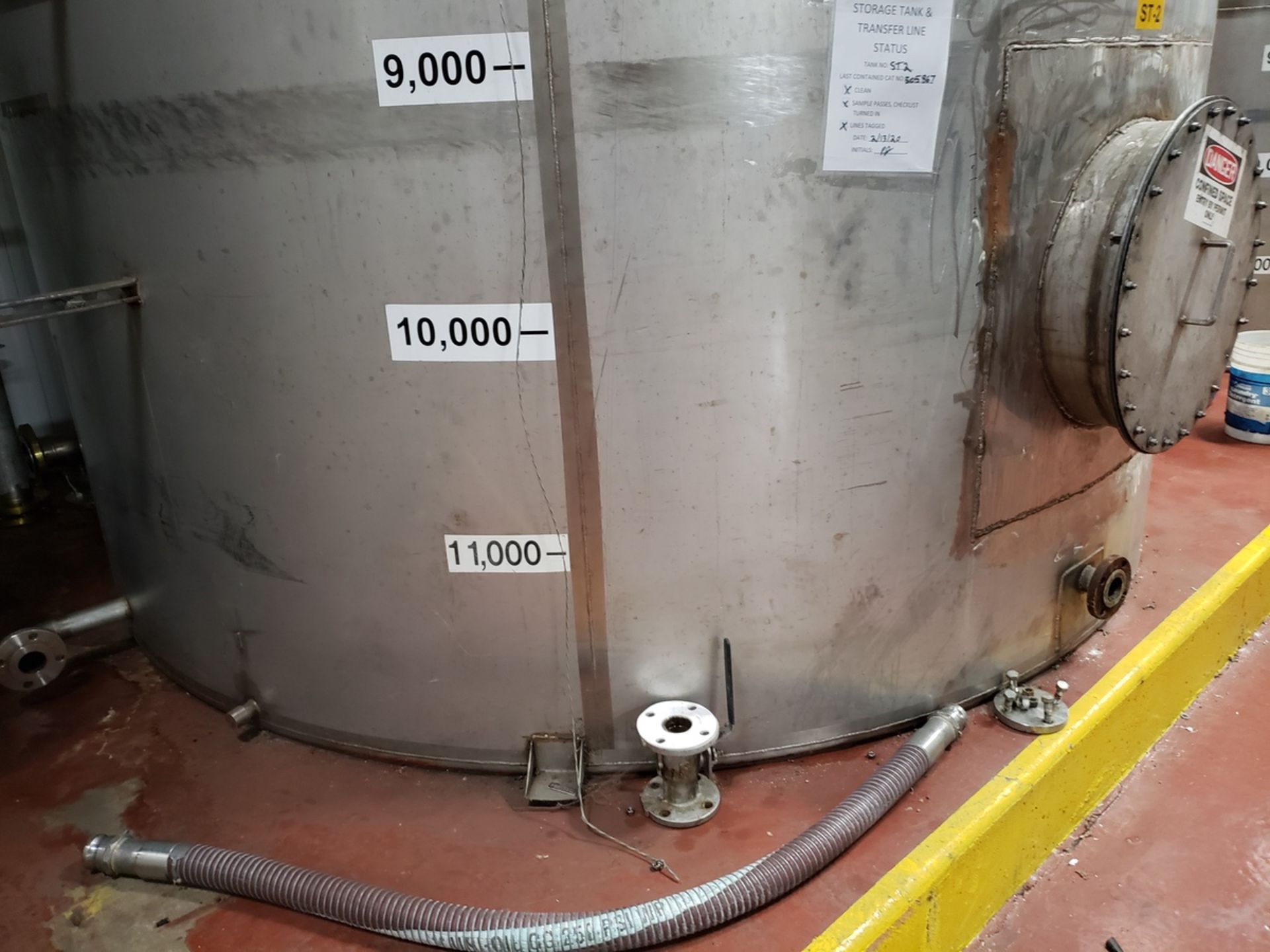 Stainless Steel 11,500 Gallon Storage Tank, 10'6" Dia., 17'4" O.A.H., (Ref. ST-2), F | Rig Fee $4000 - Image 4 of 4