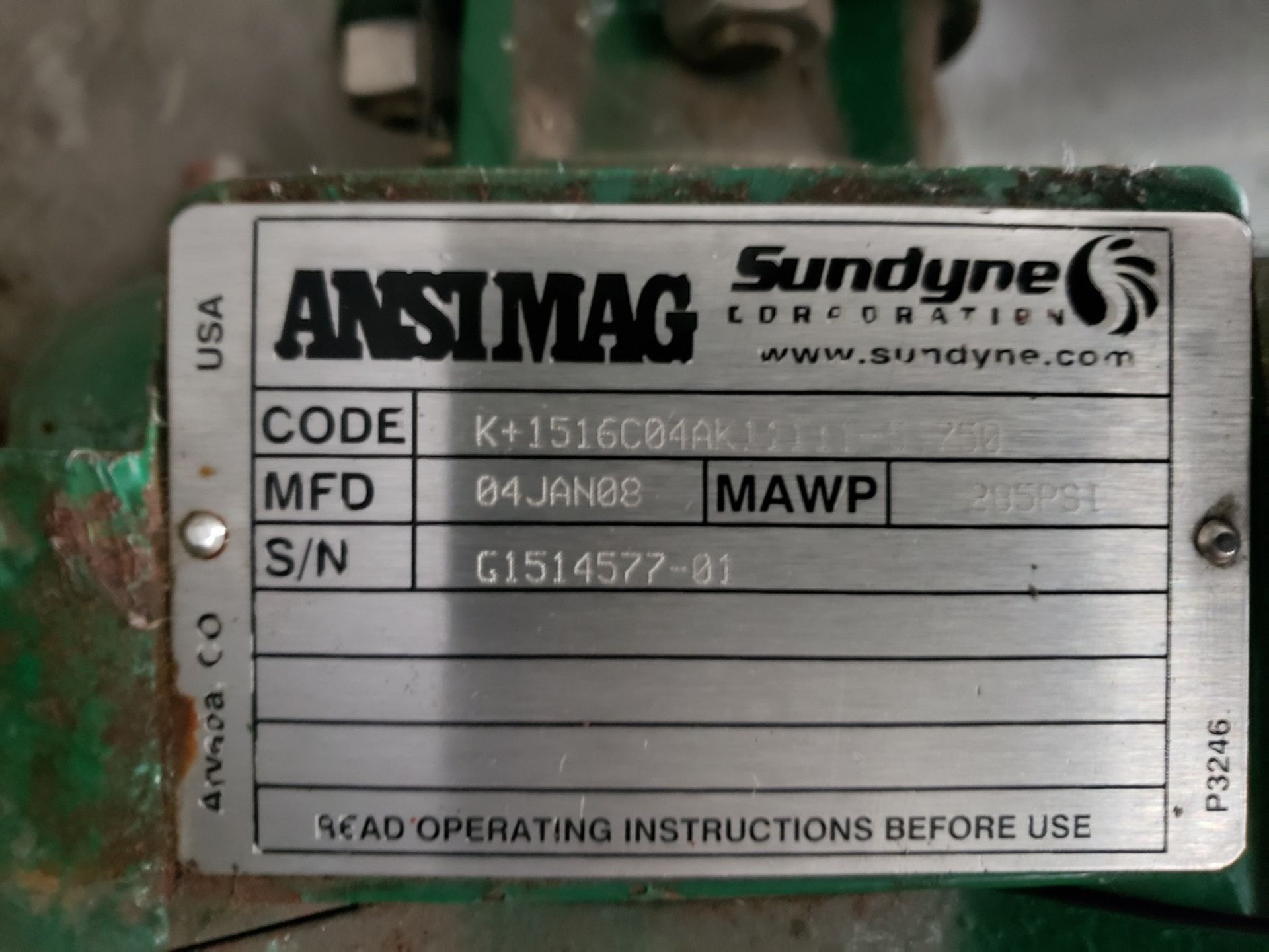 Sundyne Ansimag 7 1/2 HP Transfer Pump, W/ Valves & fittings | Rig Fee $150 - Image 3 of 4