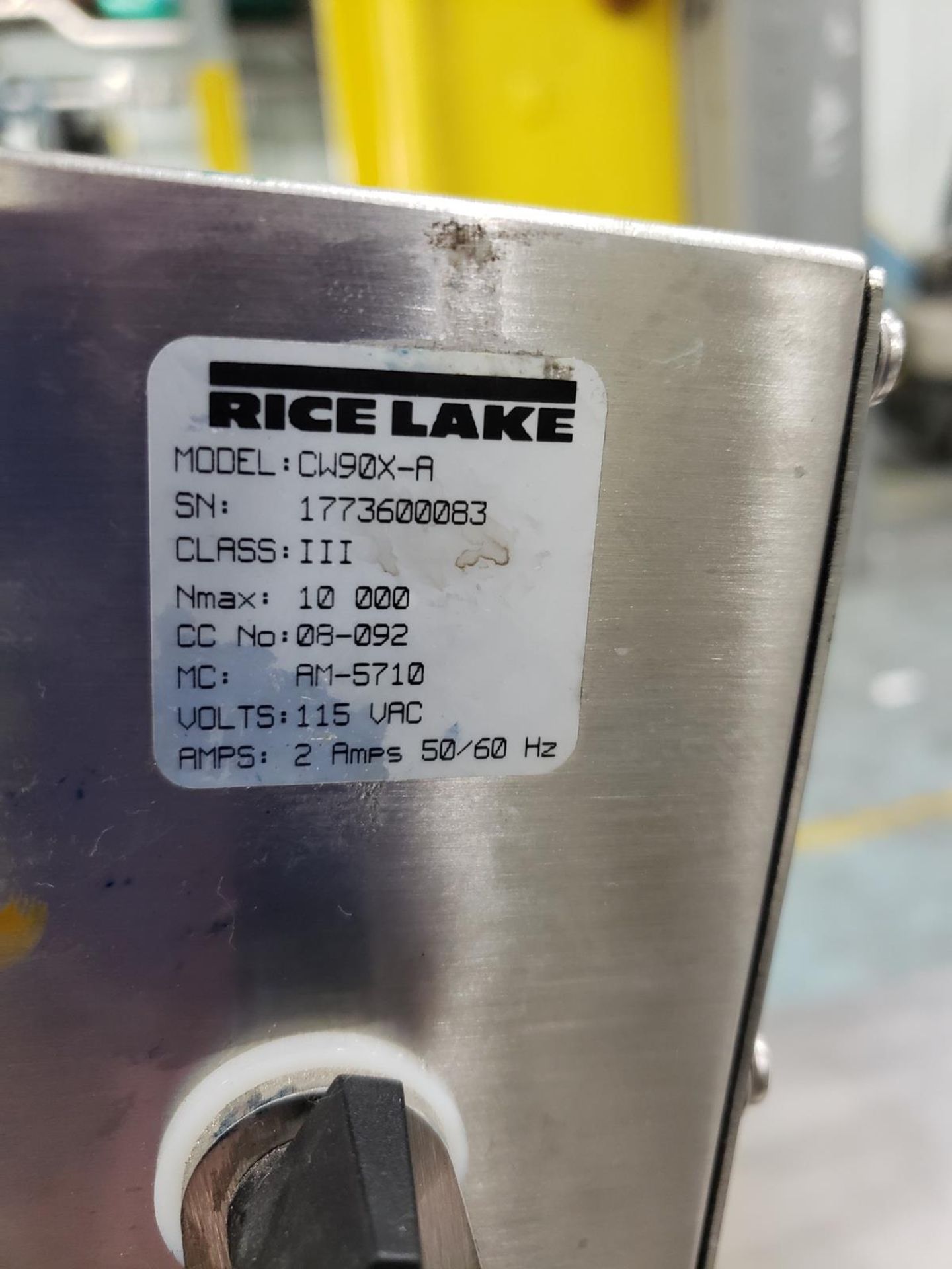 Rice Lake Bench Top Scale, M# CW90X-A, S/N 1773600083 | Rig Fee $25 - Image 2 of 2