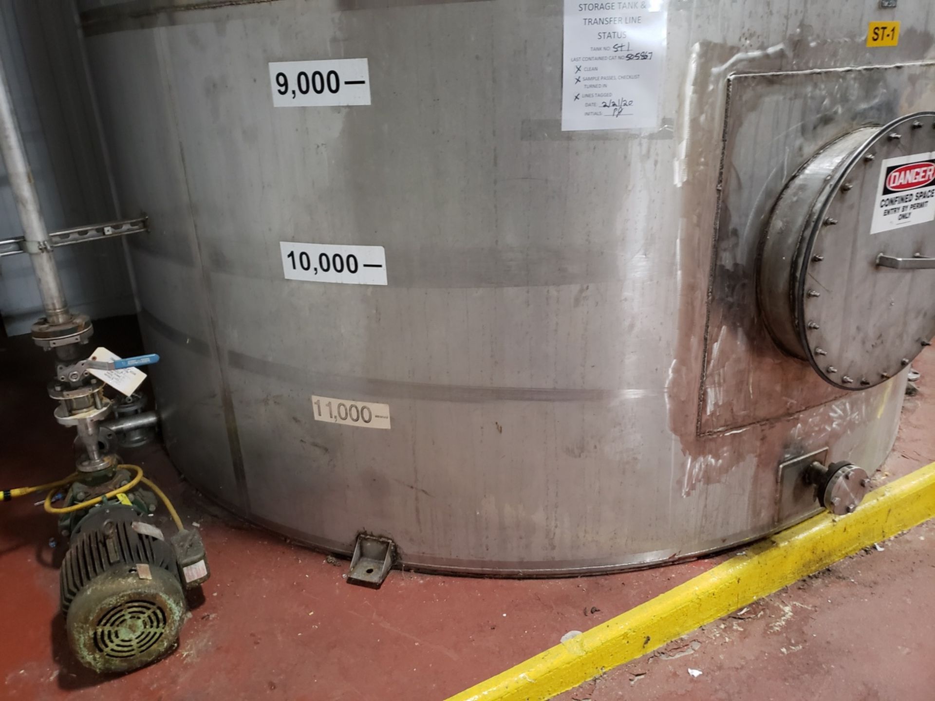 Stainless Steel 11,500 Gallon Storage Tank, 10'6" Dia., 17'4" O.A.H., (Ref. ST-1), F | Rig Fee $4000 - Image 4 of 4