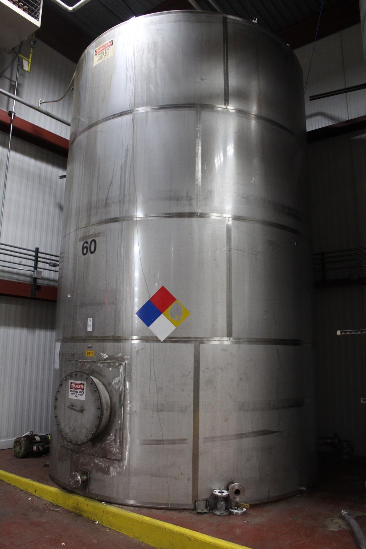 Stainless Steel 11,500 Gallon Storage Tank, 10'6" Dia., 17'4" O.A.H., (Ref. ST-1), F | Rig Fee $4000