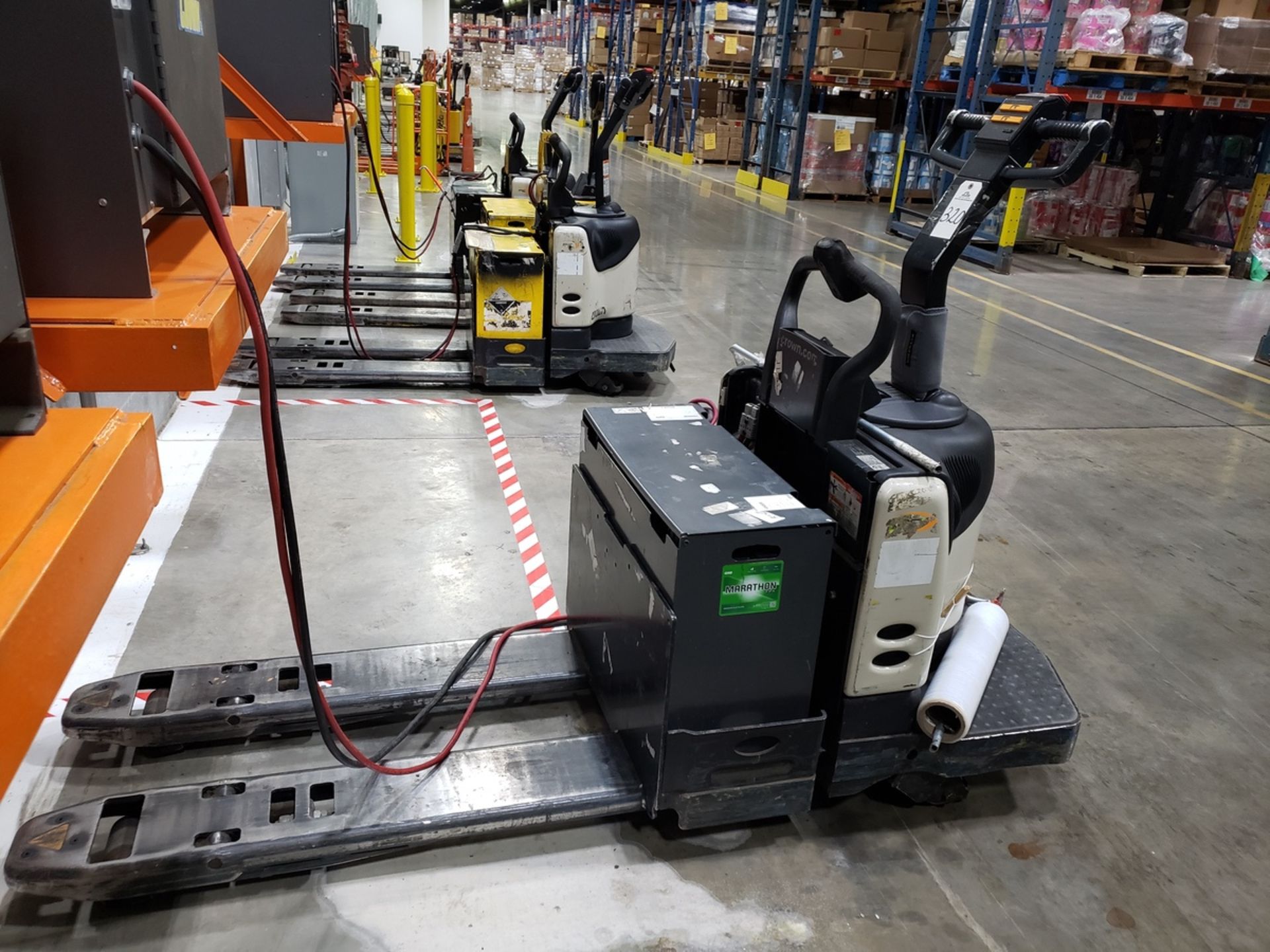 Electric Pallet Truck Crown Model PE4500-60 6,000-Lb. Stand-Up Rider Type Electr | Rig Fee: $75