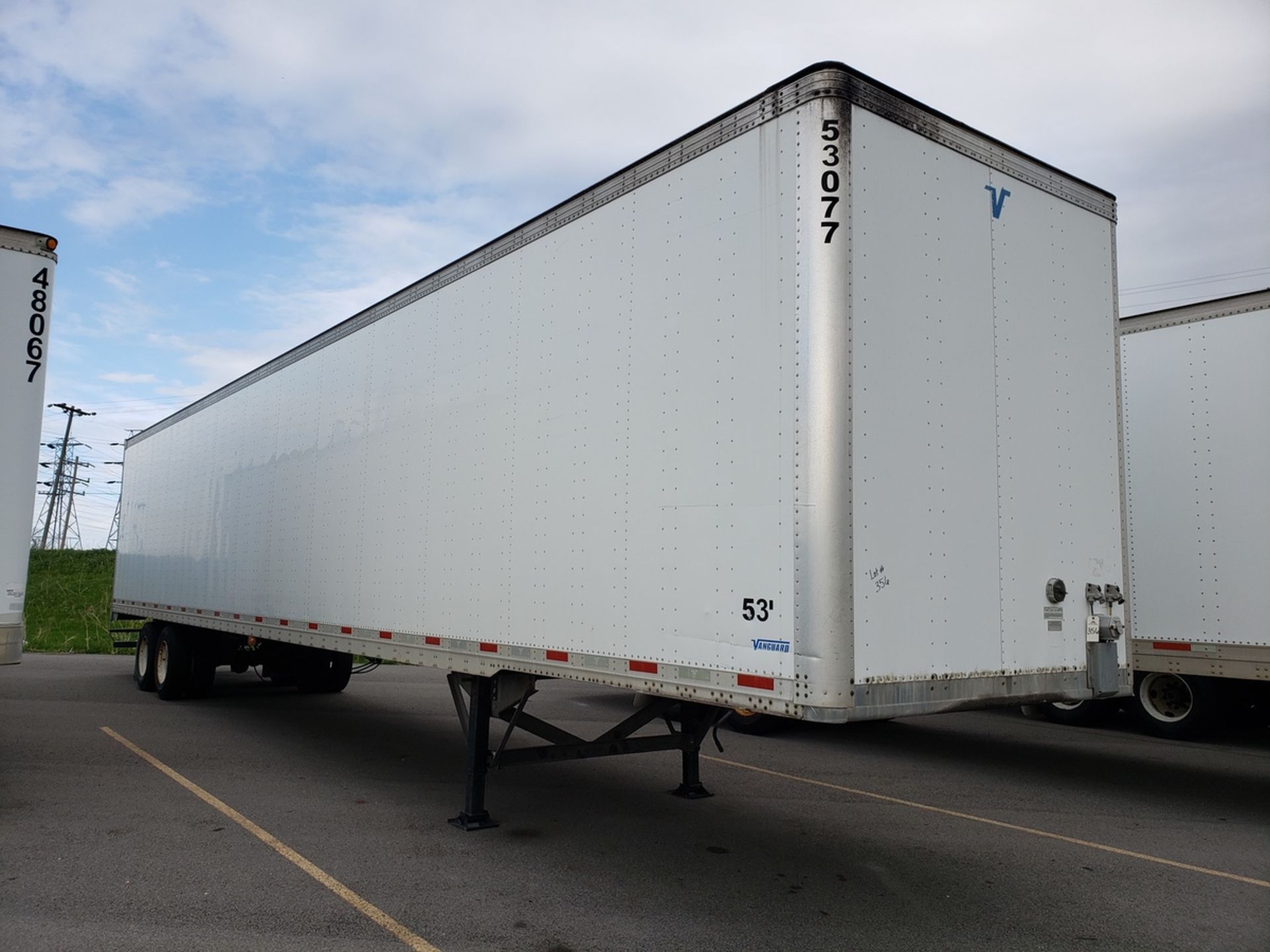 2008 Vanguard Model VIP4000 53' Tandem Axle Van Trailer, VIN 5V8VA5323 | Rig Fee: Buyer to Remove