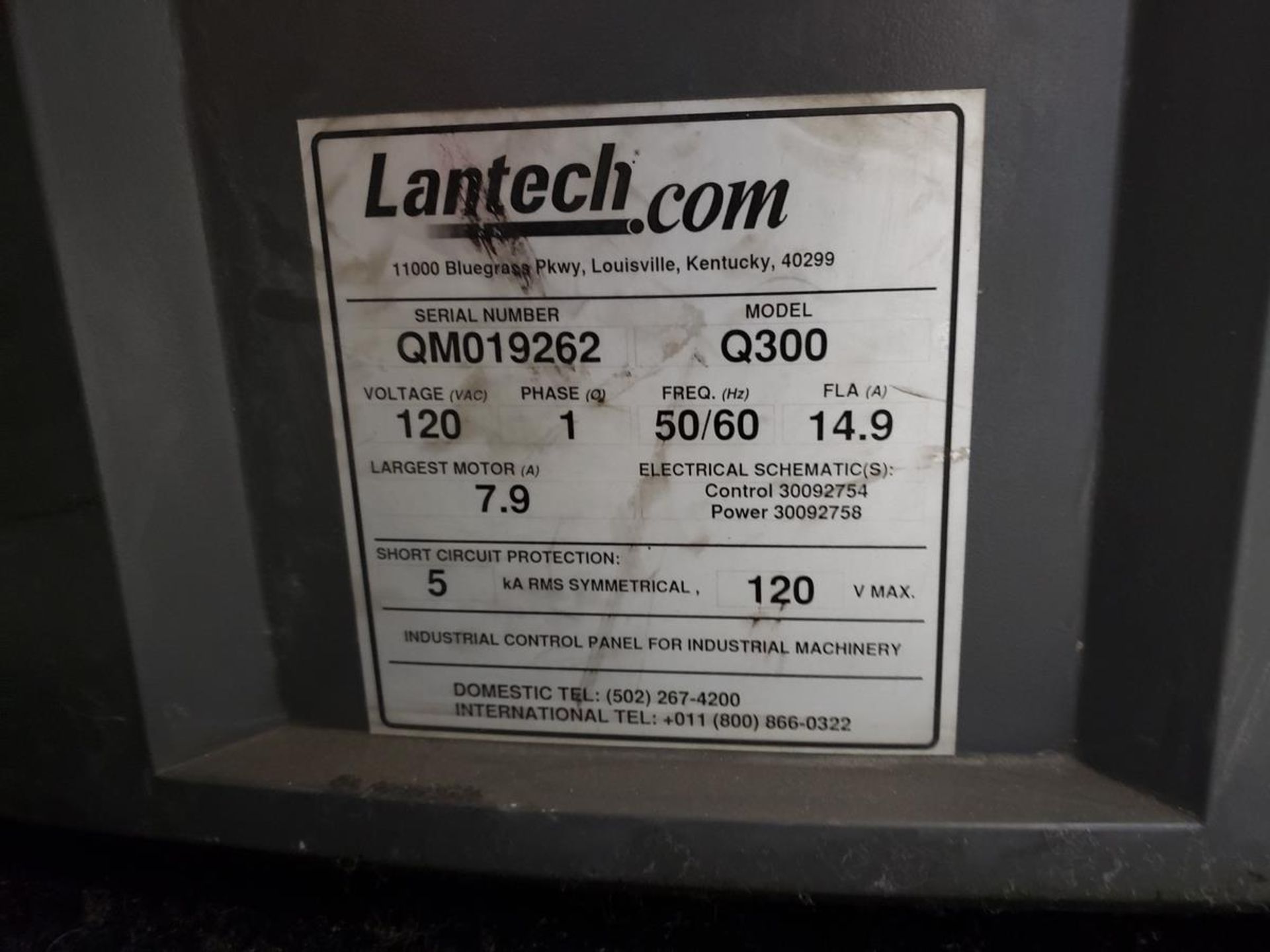 Lantech Model Q300 Stretch Wrap Machine, S/N QM019262, Asset #4 | Rig Fee: $500 - Image 2 of 2