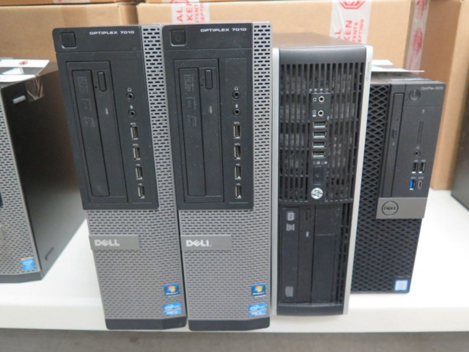 Dell Optiplex 7020 and Optiplex 5070 Computers, HP Compaq Computers (8) w/ Monitors | Rig Fee: $75 - Image 2 of 9