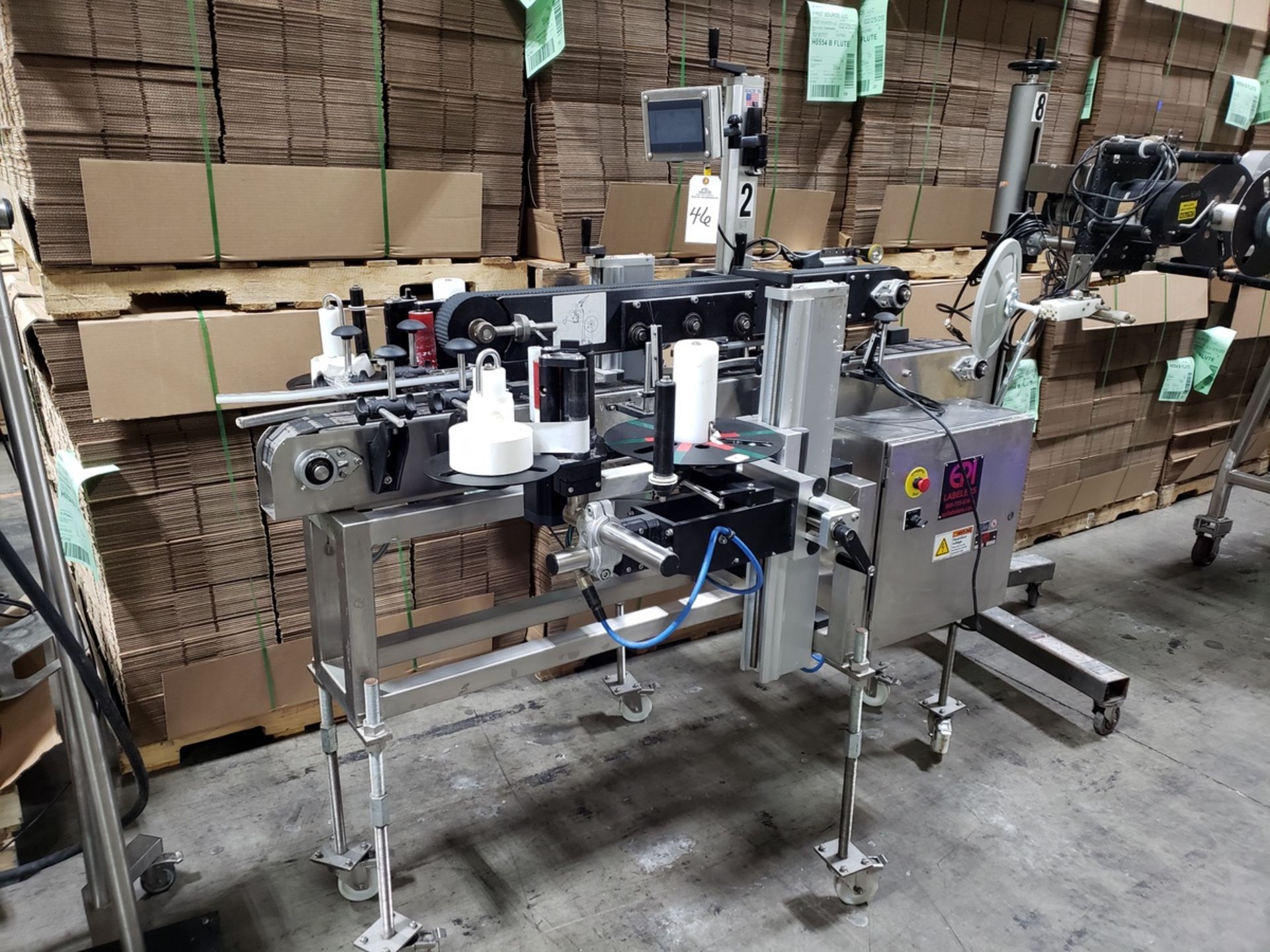 2015 EPI Conveyor Type Pressure Sensitive Labeler Model 4094121, S/N 6967, Stain | Rig Fee: $350