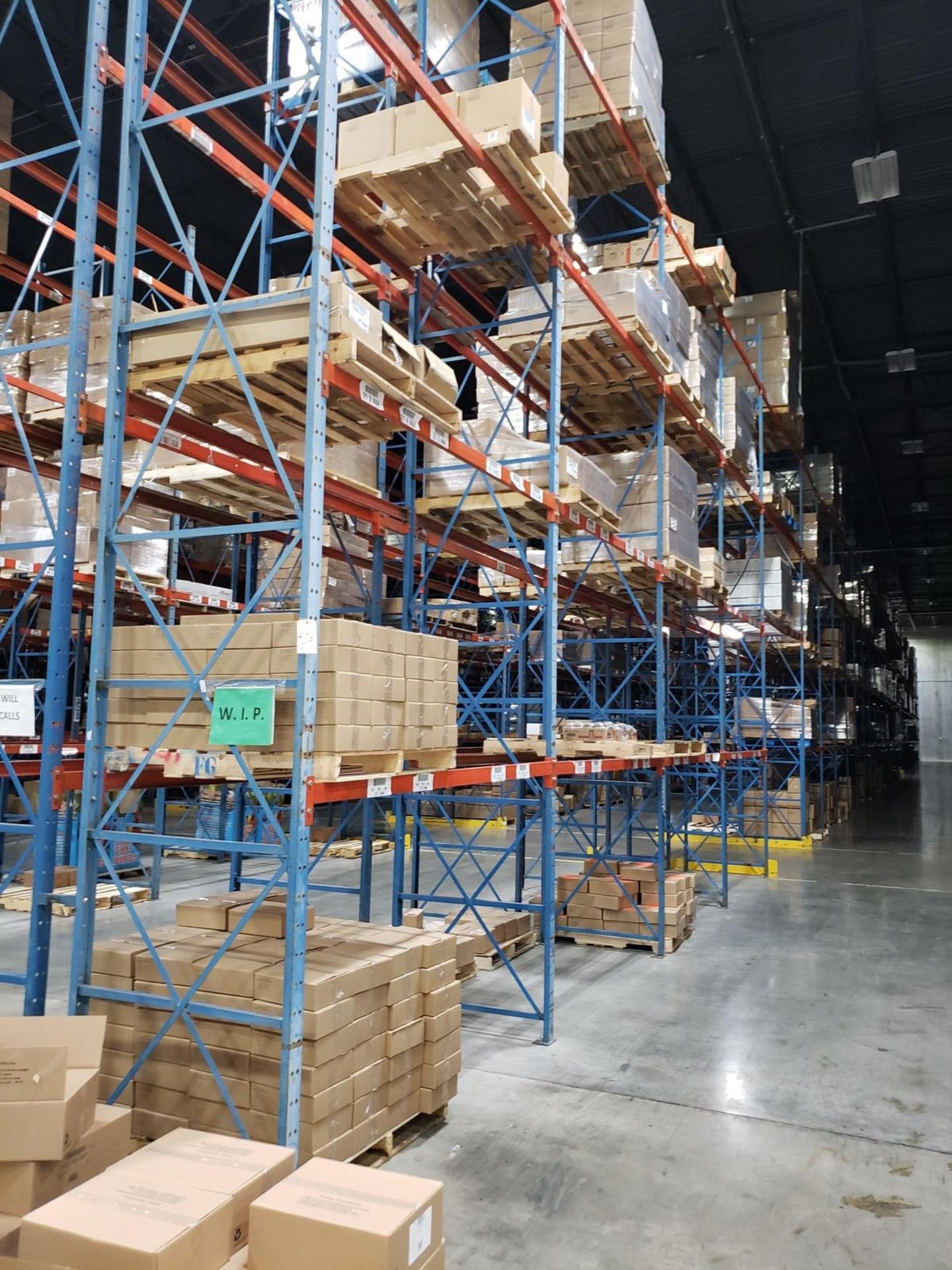 Lot of Structural Pallet Racking, W/ (56) 42" X 22' Uprights, (400 - Sub to Bulk | Rig Fee: See Desc