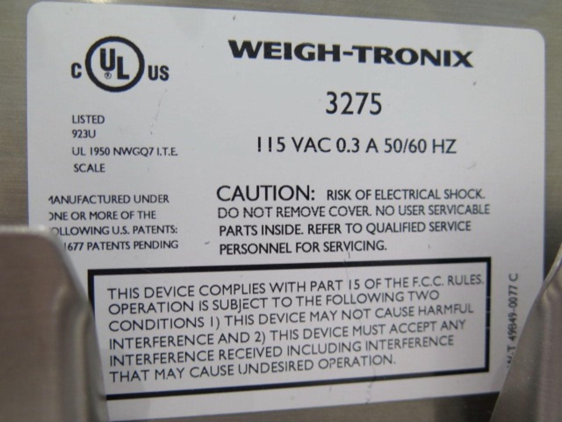 Avery Weigh-Tronix Model 3275 Digital Platform Scale, S/N 16065 | Rig Fee: Hand Carry - Image 6 of 6