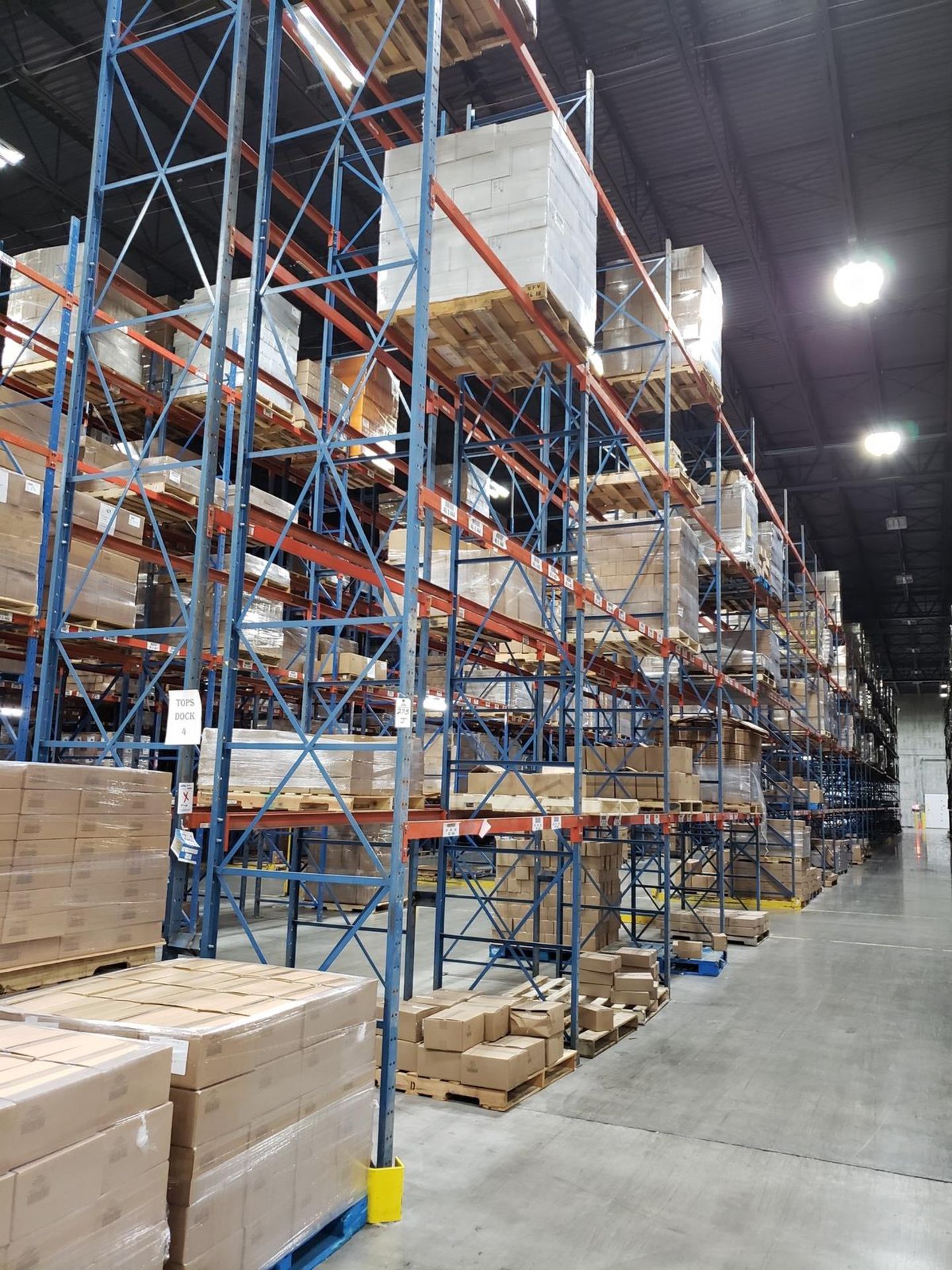 Lot of Structural Pallet Racking, W/ (56) 42" X 22' Uprights, (400 - Sub to Bulk | Rig Fee: See Desc