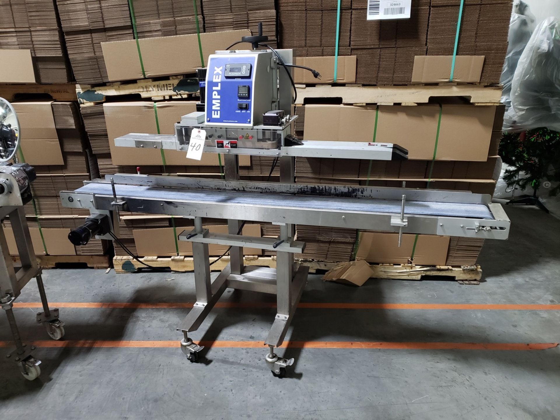 Emplex Model MPS6500-M 52" Continuous Bag Sealer, S/N 07/018272; Portable, Stain | Rig Fee: $100