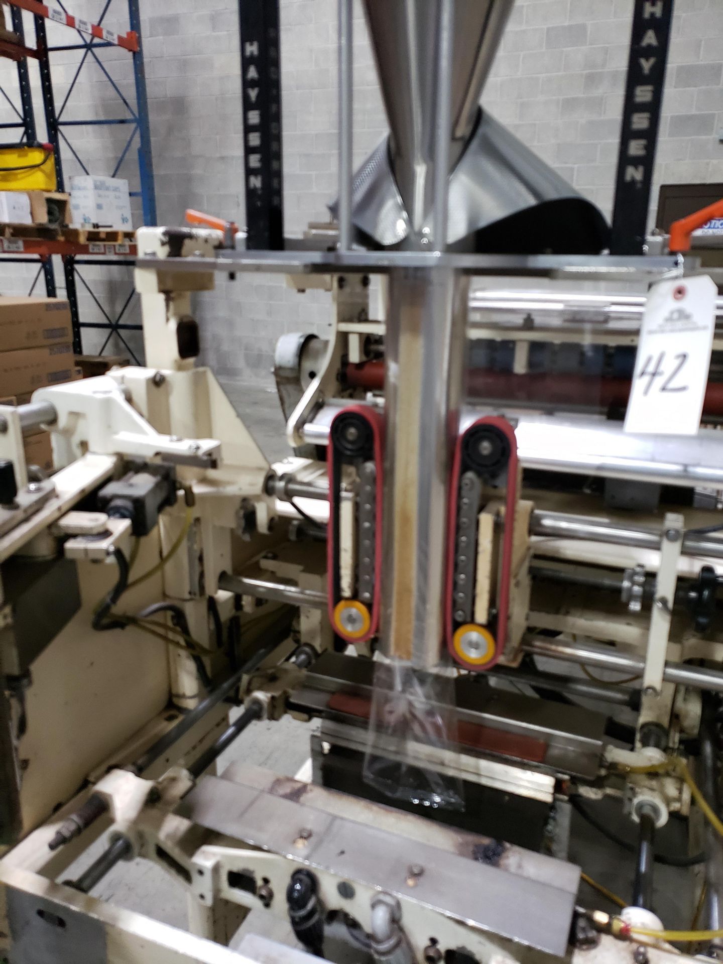 Hayssen Model 12-16HR Vertical Form, Fill, and Seal Machine, S/N U18148, (1987); wit | Rig Fee: $350 - Image 4 of 7