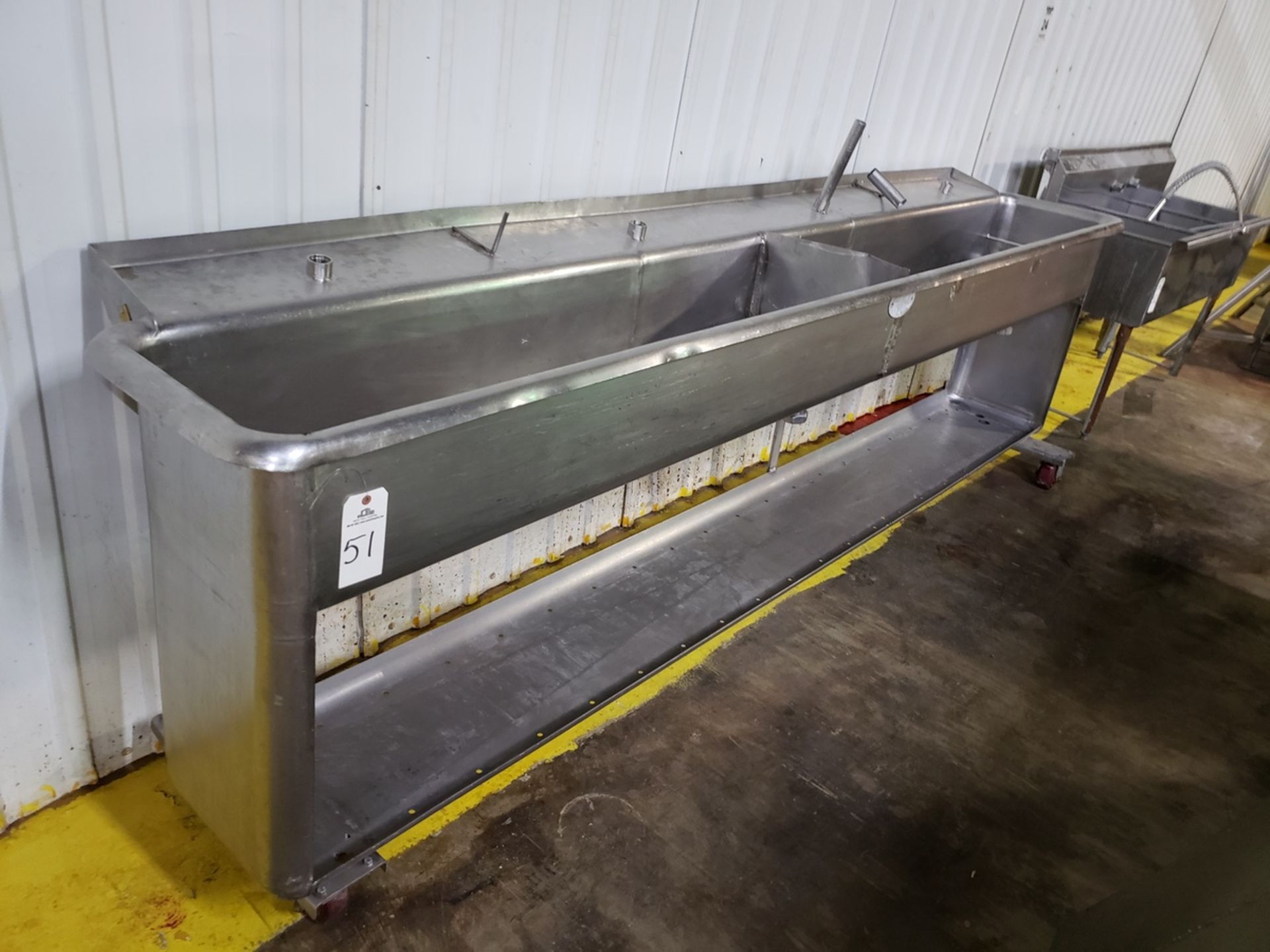 Stainless Steel Utensil Wash Basin, 15" X 124" X 12" Deep | Rig Fee: $300