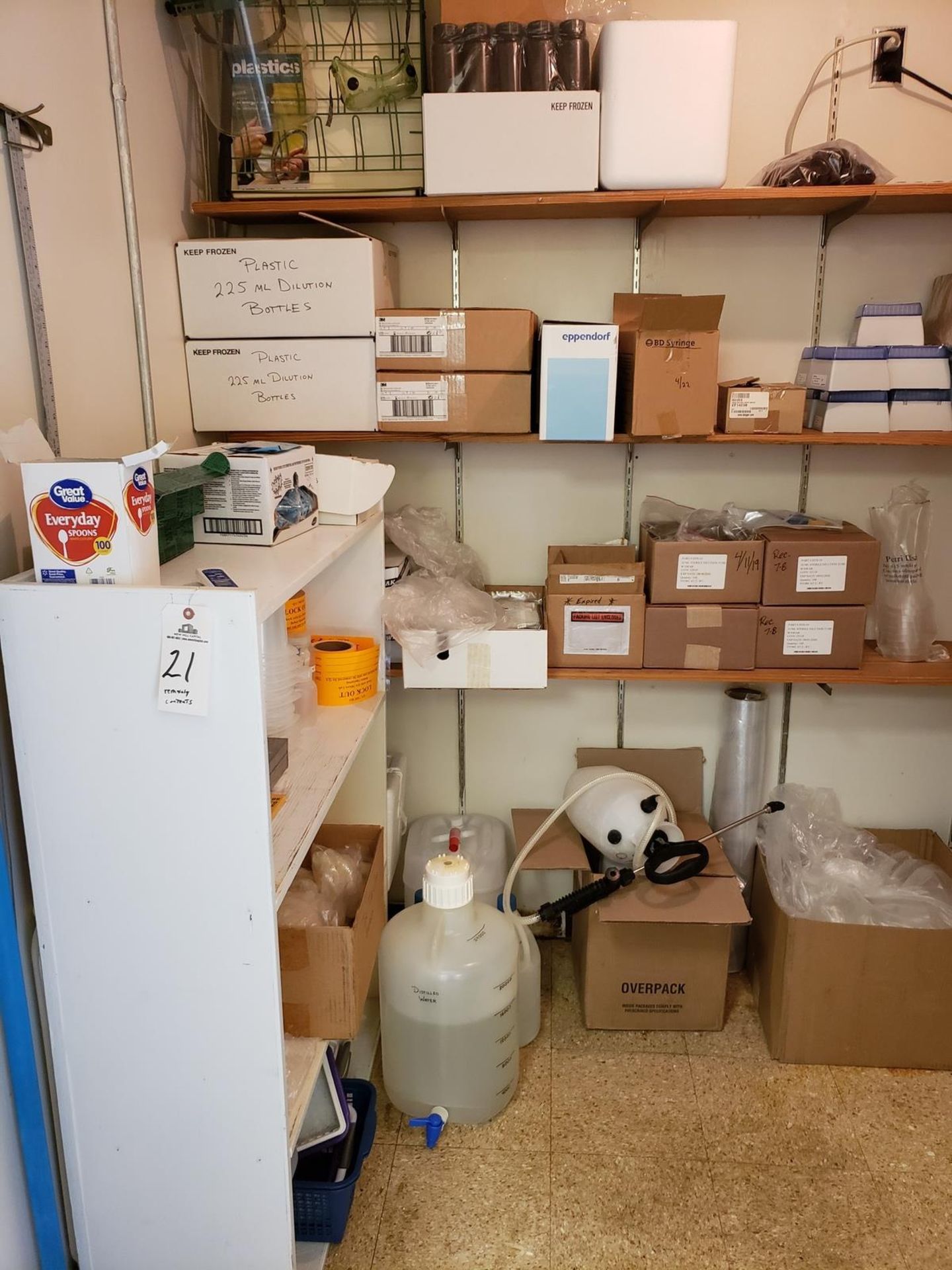 Contents of Laboratory Supply Closet, (Not to include any previously lotted items) | Rig Fee: $200