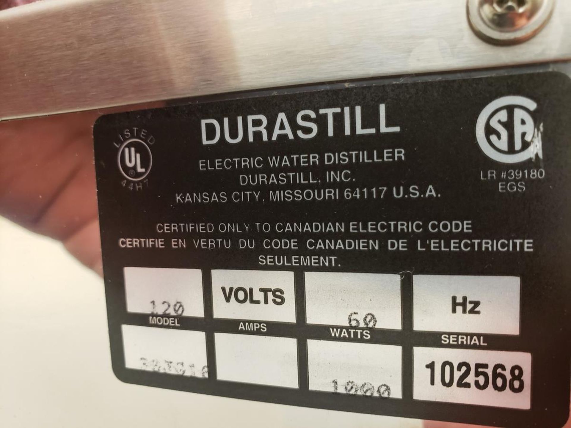 Durastill Electric Water Distiller | Rig Fee: $75 - Image 2 of 2