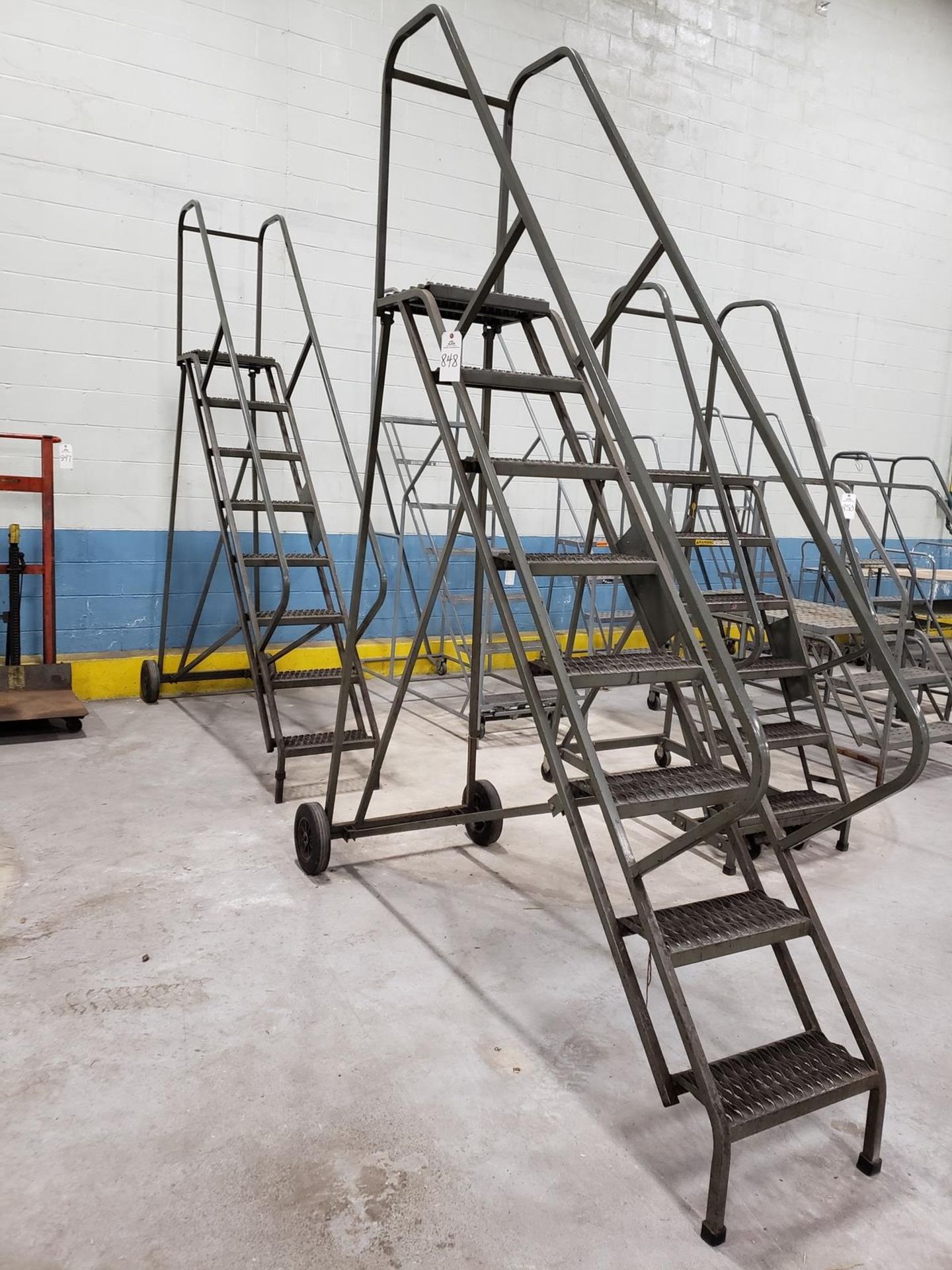 Lot of (2) Warehouse Ladders | Rig Fee $50