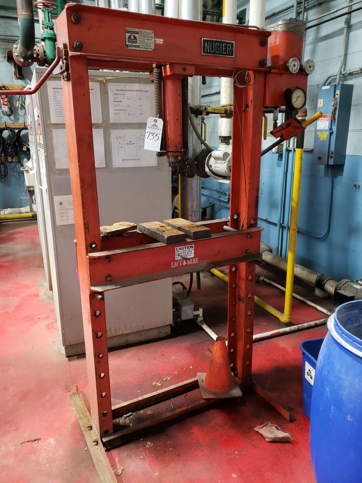 Nugier H-Frame Press, M# H25-7, S/N 632 | Rig Fee $100