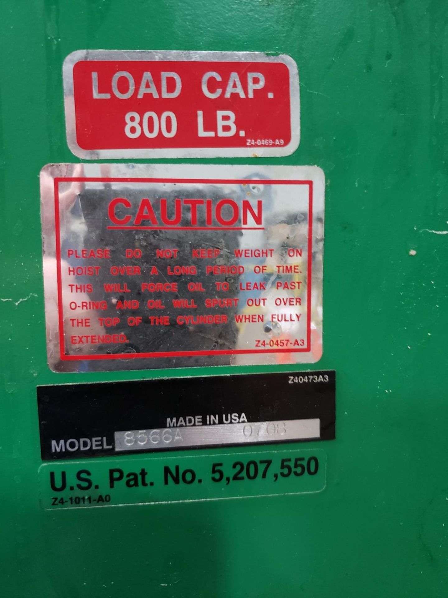 Valley Craft Roto-Lift Drum Handler, Cap. 800 lbs., M# 8566A | Rig Fee $25 - Image 3 of 3