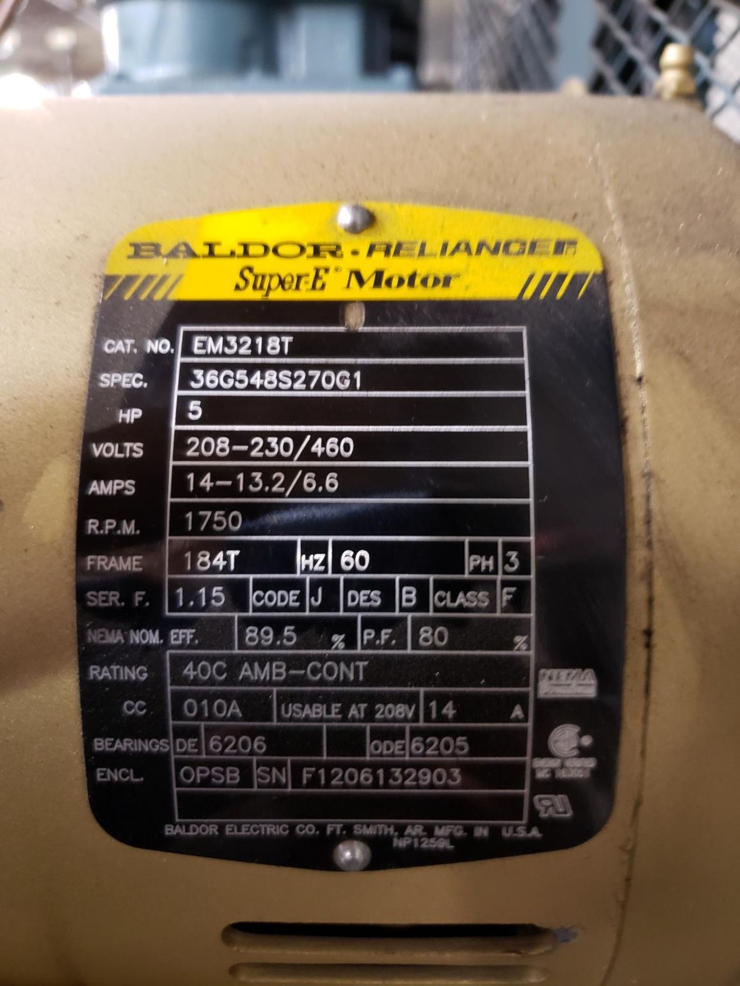 Saylor-Beall Air Compressor, M# VT-735-80, S/N 5-15-S12 | Rig Fee $100 - Image 3 of 3