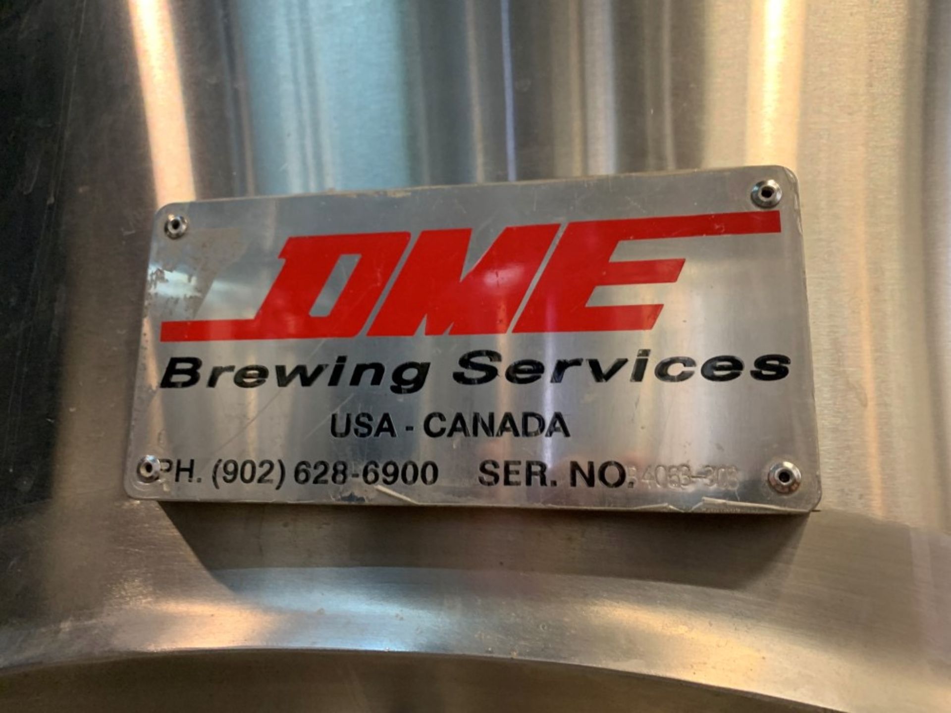 2014 DME 10 BBL Fermenter, Glycol Jacketed, Approx Dims: 54in OD x 1 - Subj to Bulk | Rig Fee: $800 - Image 3 of 14