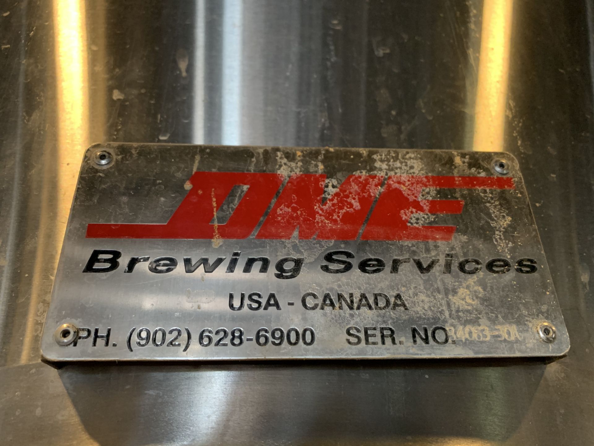 2014 DME 10 BBL Fermenter, Glycol Jacketed, Approx Dims: 54in OD x 1 - Subj to Bulk | Rig Fee: $800 - Image 7 of 10