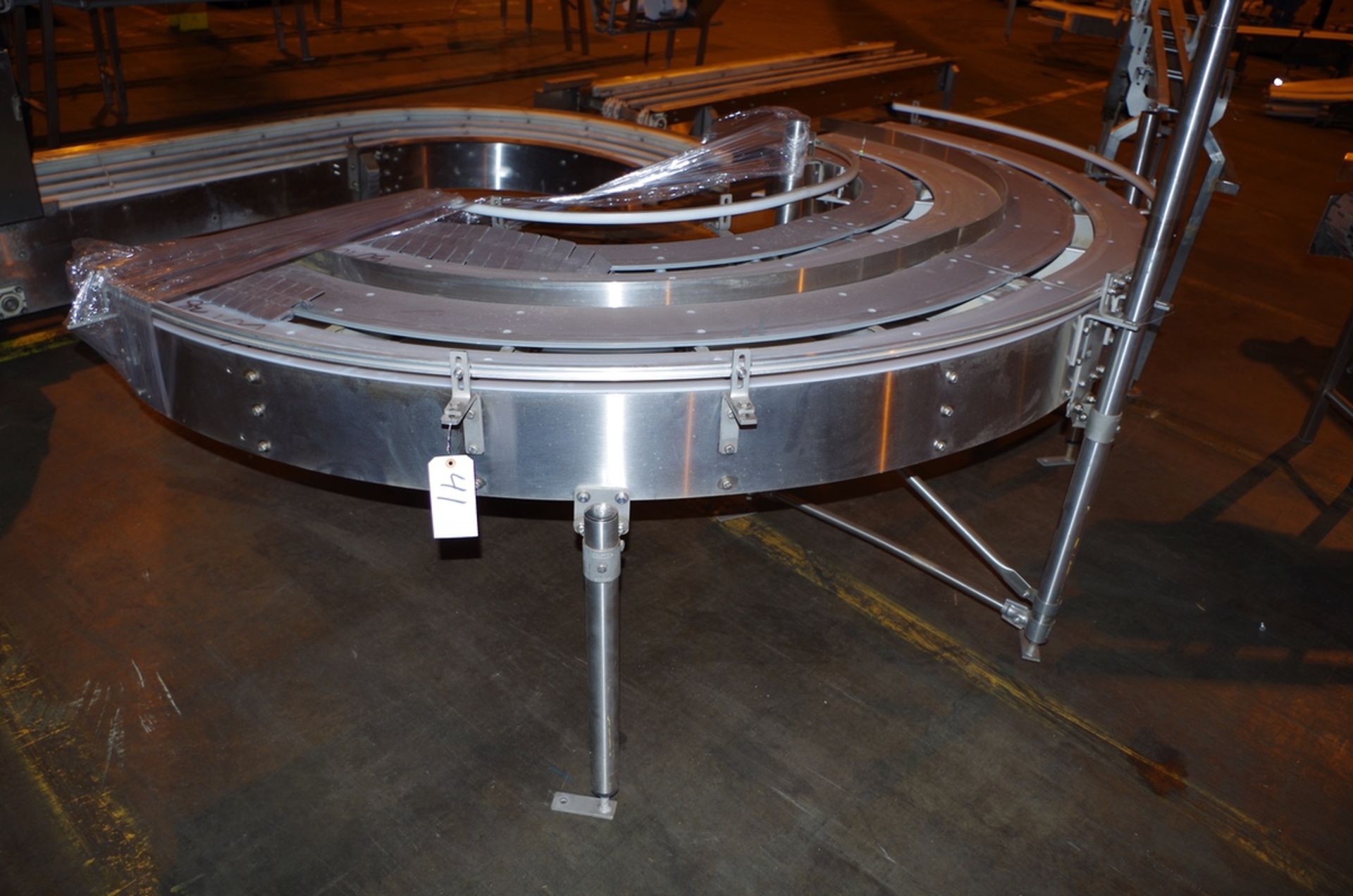 Stainless Steel 180 Degree Turn Conveyor Frame, approx 5 1/2" W | Rig Fee: $50