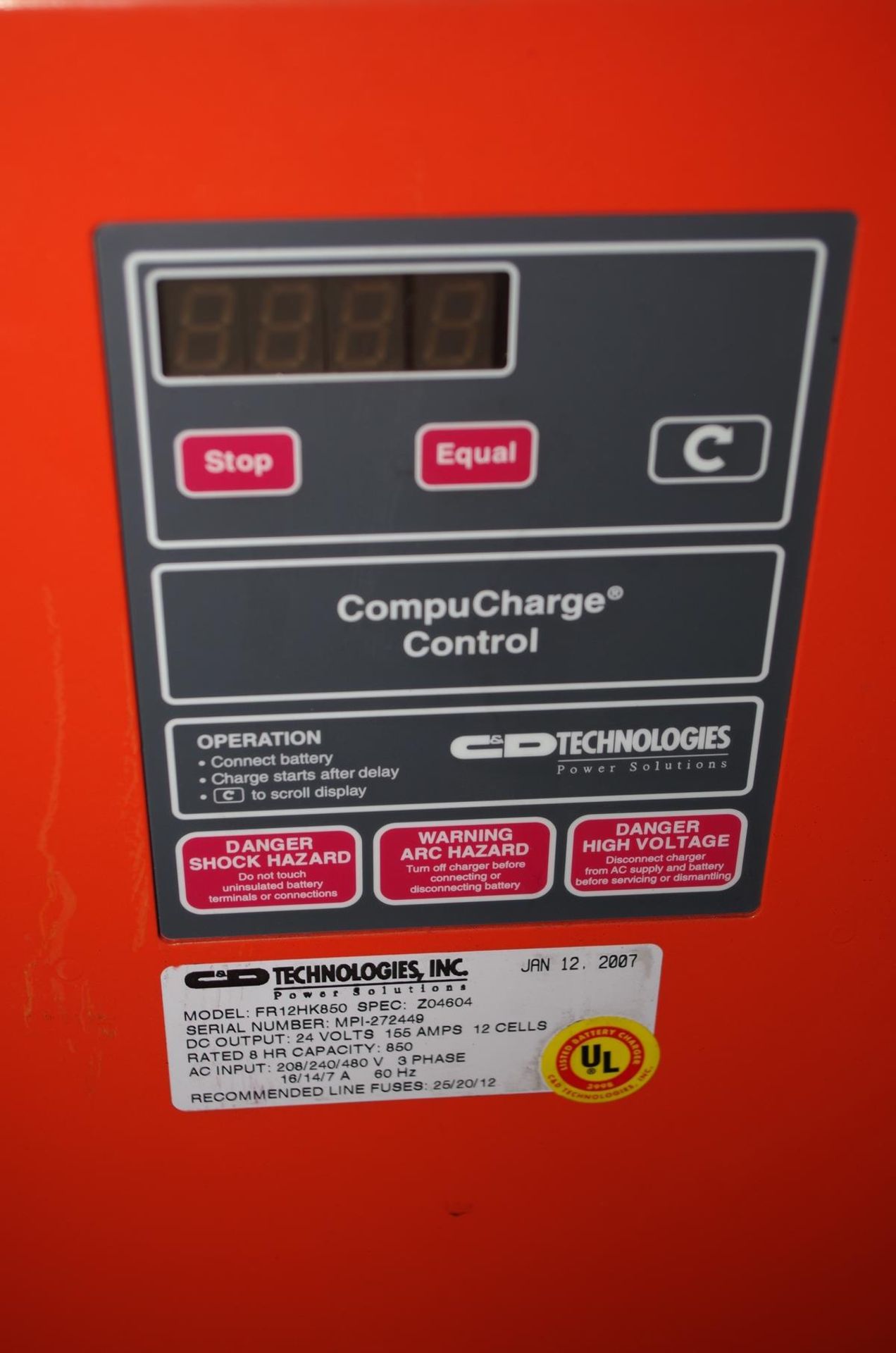 Ferro-Five 24V battery charger, FR series, Model FR12HK850 | Rig Fee: $50 - Image 2 of 3