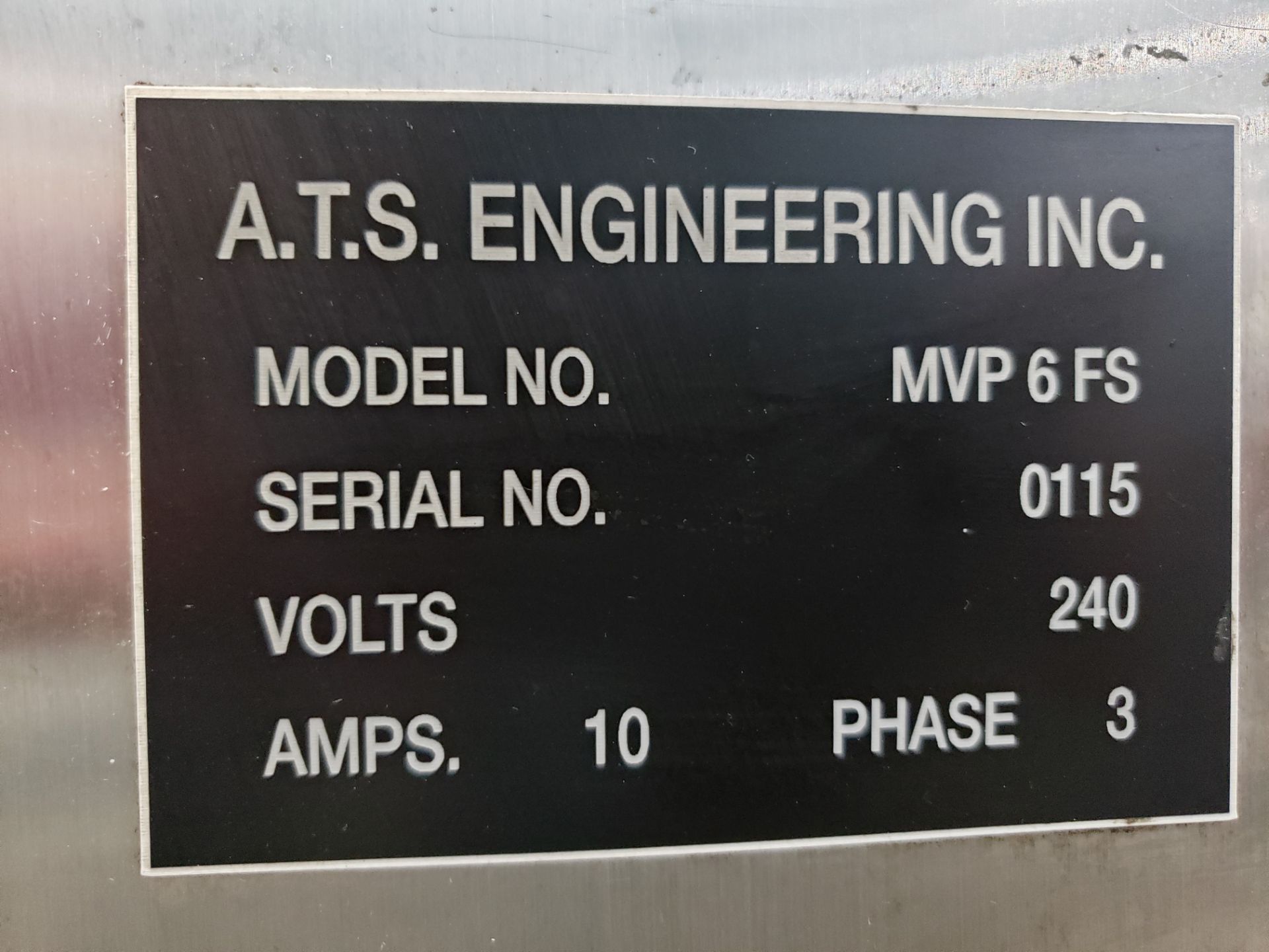 2013 A.T.S. Engineering 6-Station Rotary Tub / Cup Filling Sealing Machine, Model MV | Rig Fee: $650 - Image 3 of 9