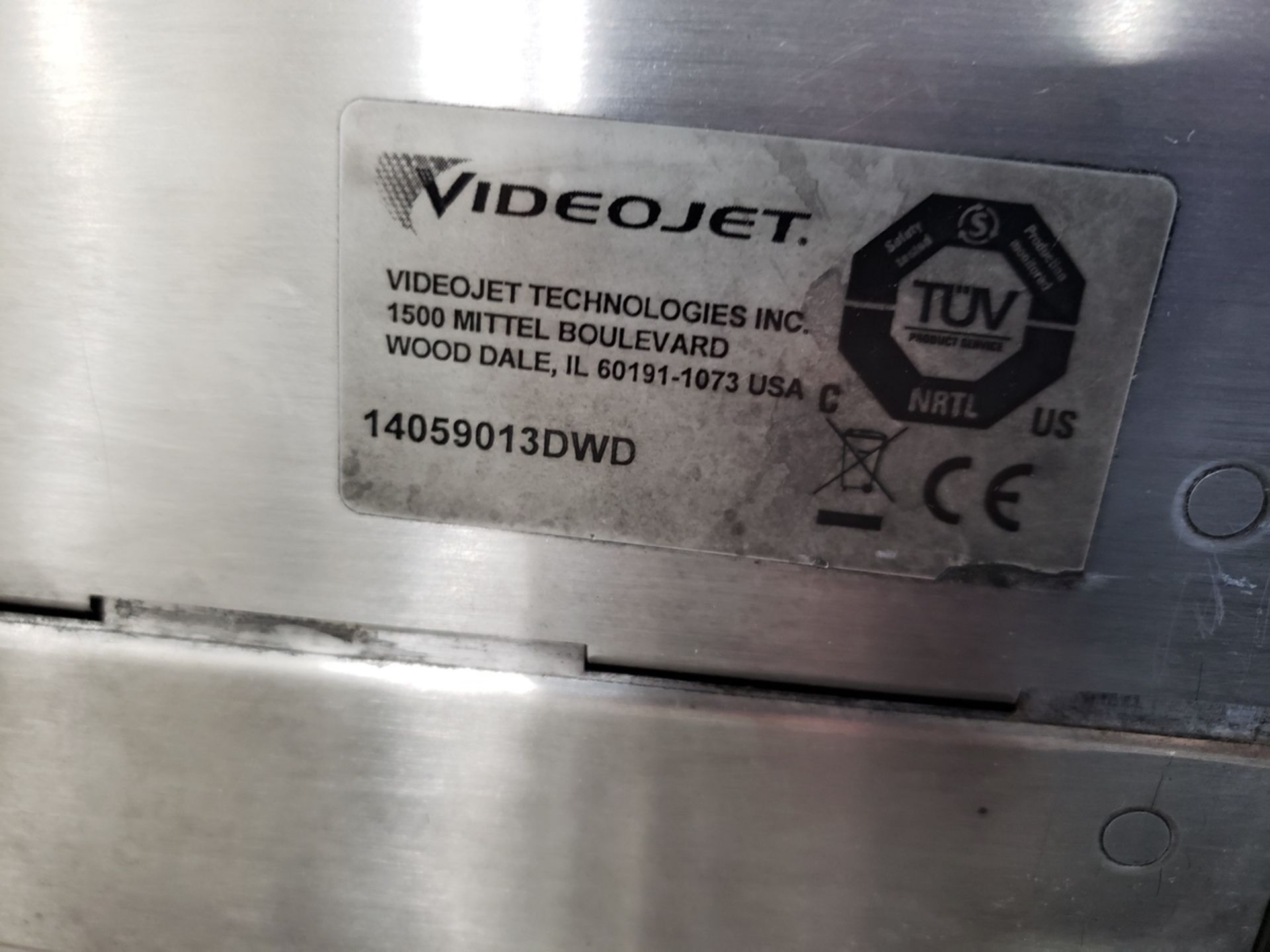 2014 Videojet Model 2360 Ink Jet Coder, S/N 14059013DWD, (2014); with 18"W x 48" | Rig Fee: $100 - Image 2 of 2